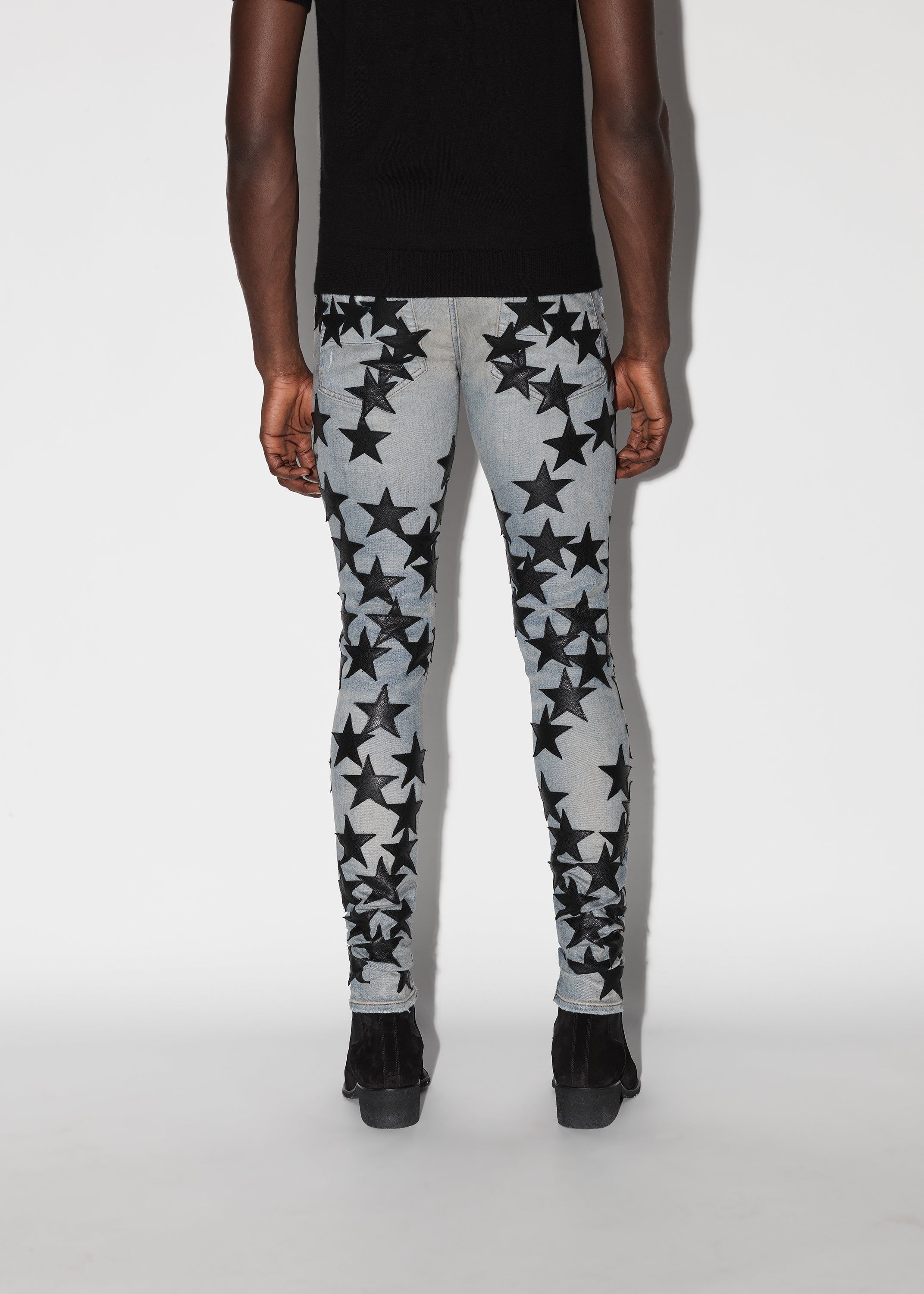 CHEMIST LEATHER STARS JEAN - CLAY INDIGO sold by AMIRI product image thumbnail 4