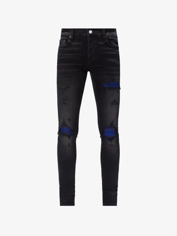 PLAID MX1 JEAN - AGED BLACK / BLUE sold by AMIRI