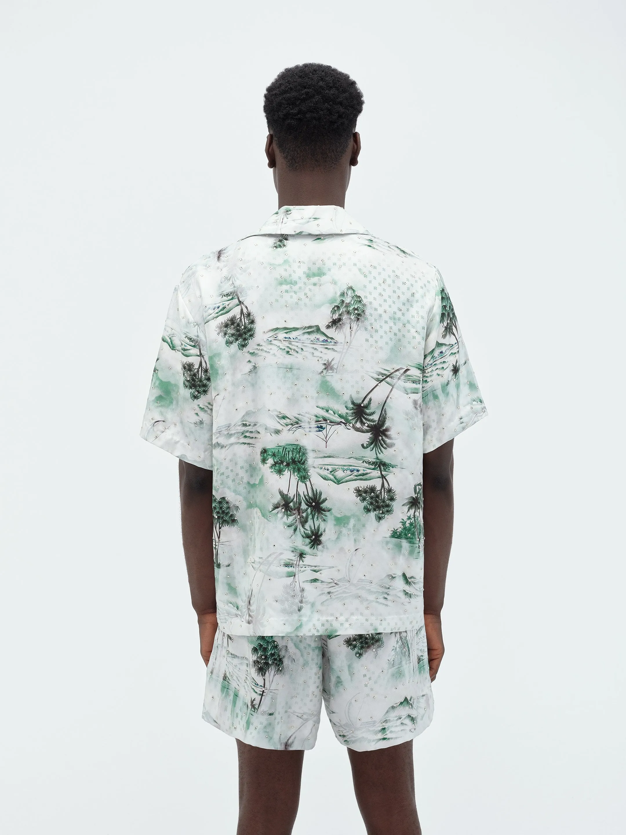 HAWAIIAN PRINT BOWLING SHIRT - Mineral Green sold by AMIRI product image thumbnail 5