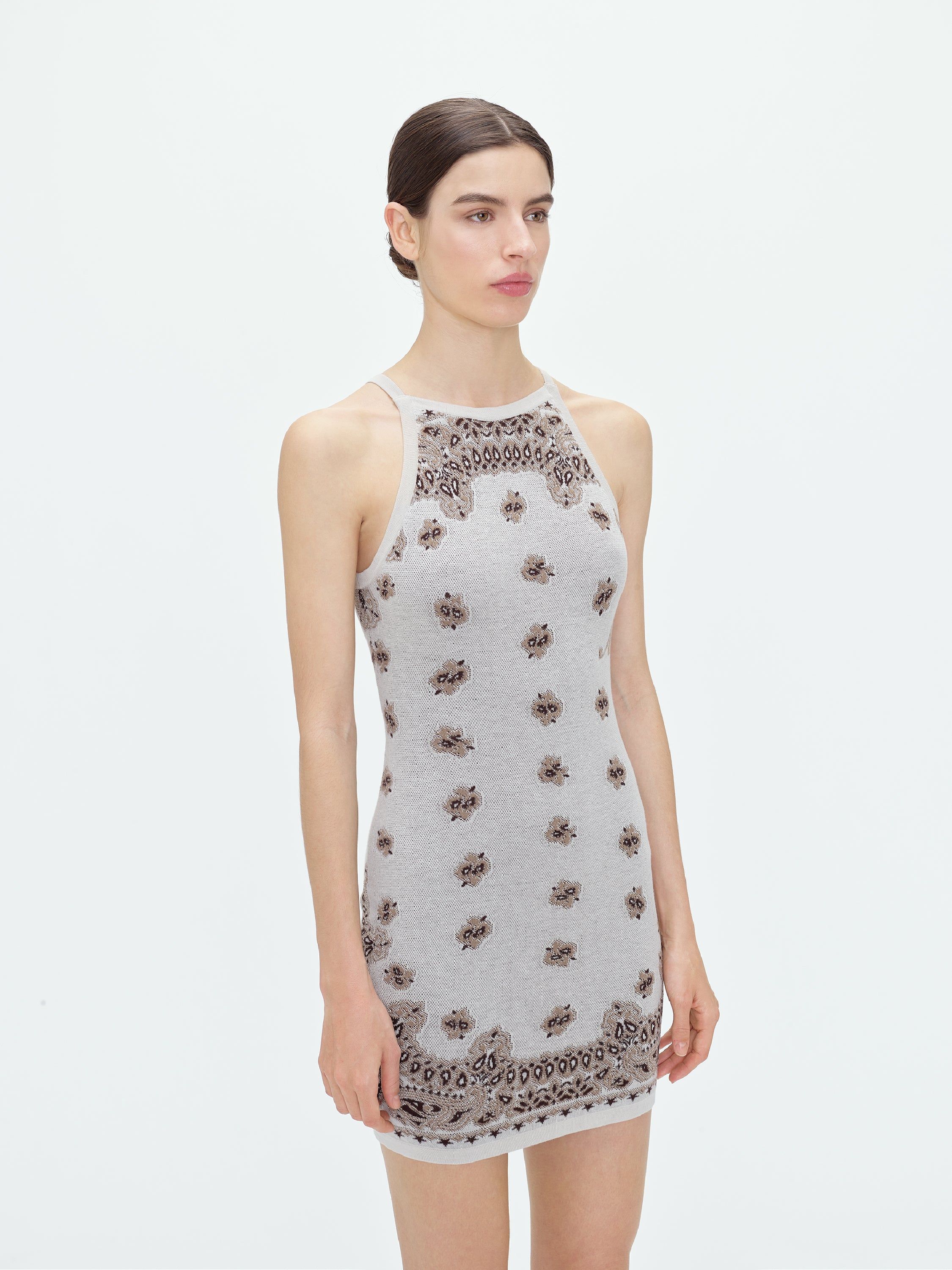 WOMEN - BANDANA HALTER NECK DRESS - WHITE sold by AMIRI product image thumbnail 4