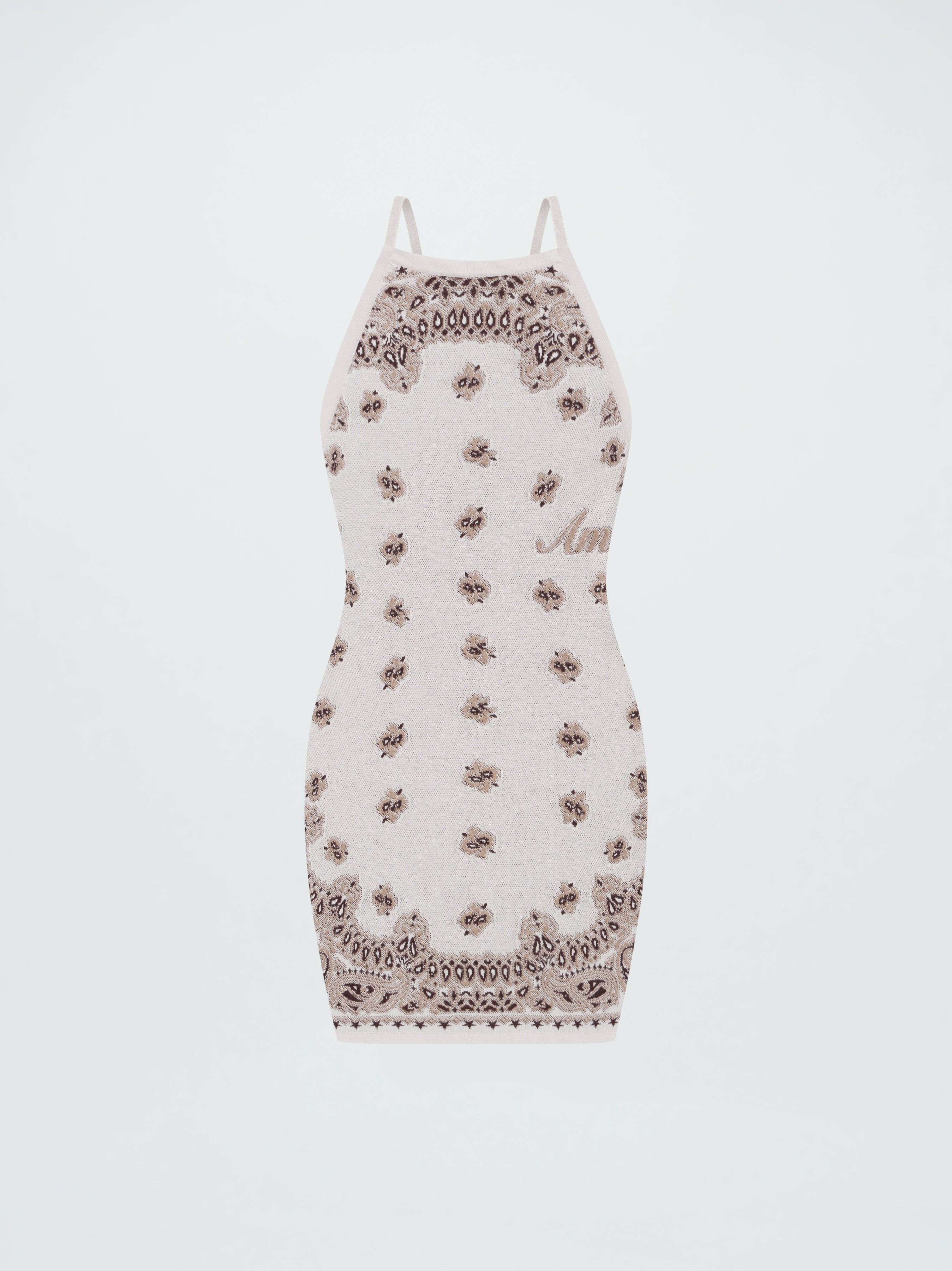 WOMEN - BANDANA HALTER NECK DRESS - WHITE sold by AMIRI