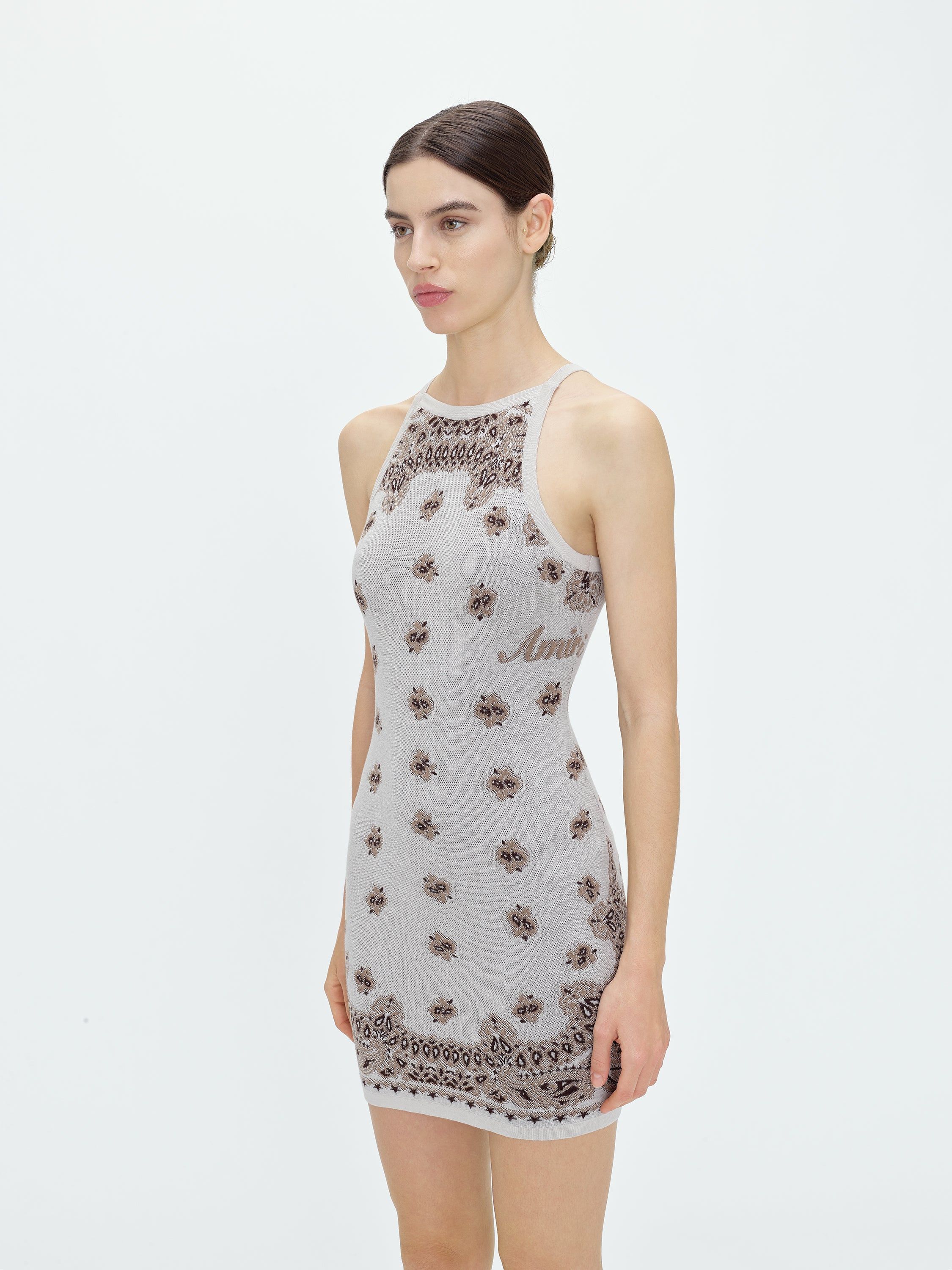 WOMEN - BANDANA HALTER NECK DRESS - WHITE sold by AMIRI product image thumbnail 5