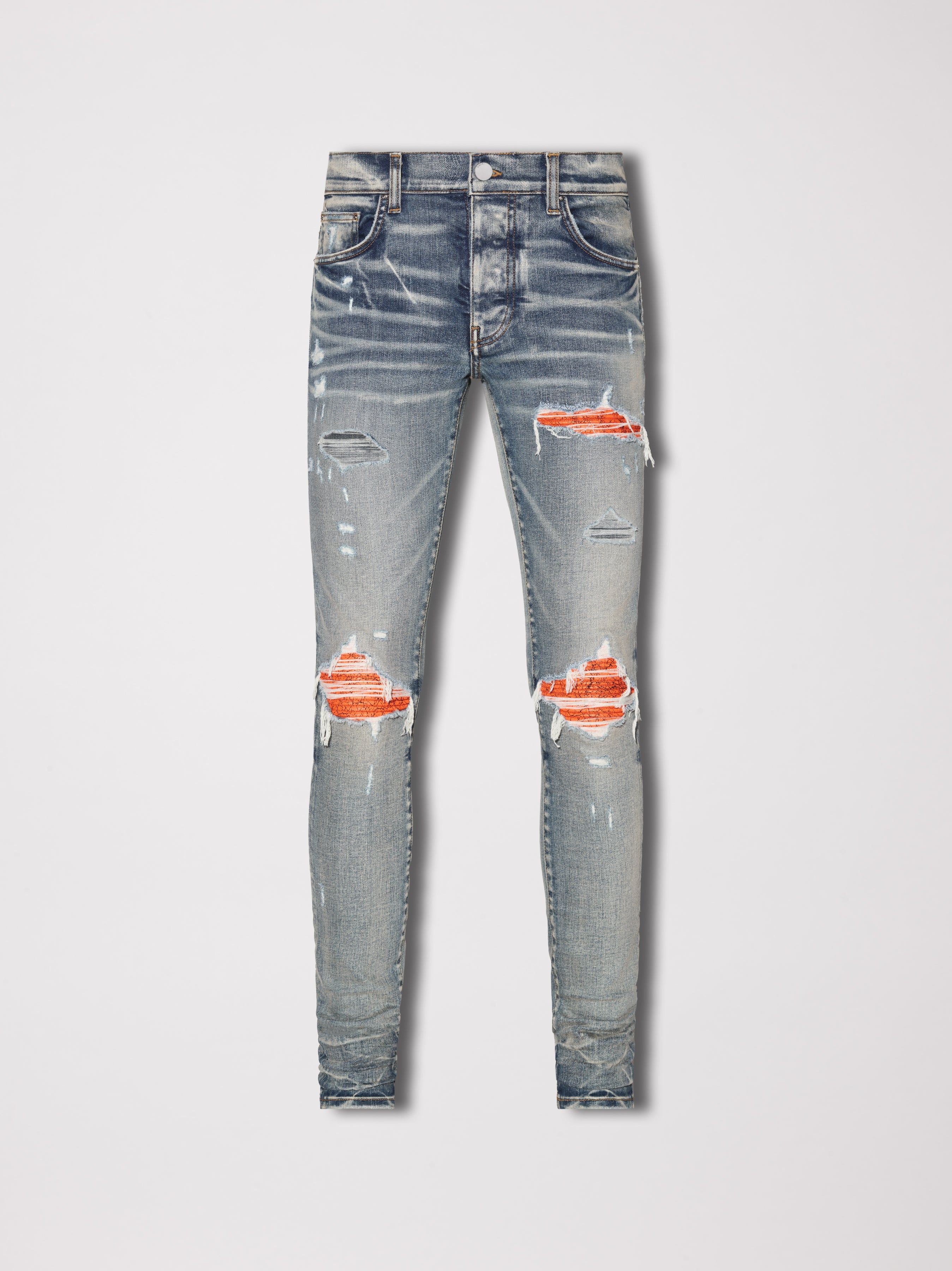 MX1 CRACKED PAINT JEAN - CLAY INDIGO sold by AMIRI