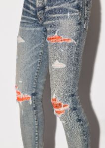 MX1 CRACKED PAINT JEAN - CLAY INDIGO sold by AMIRI