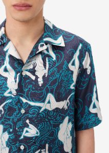 SHORT SLEEVE FEMALE FIGURE SHIRT - BLUE sold by AMIRI