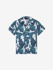 SHORT SLEEVE FEMALE FIGURE SHIRT - BLUE sold by AMIRI