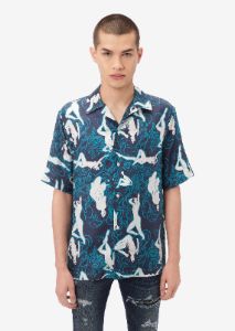 SHORT SLEEVE FEMALE FIGURE SHIRT - BLUE sold by AMIRI