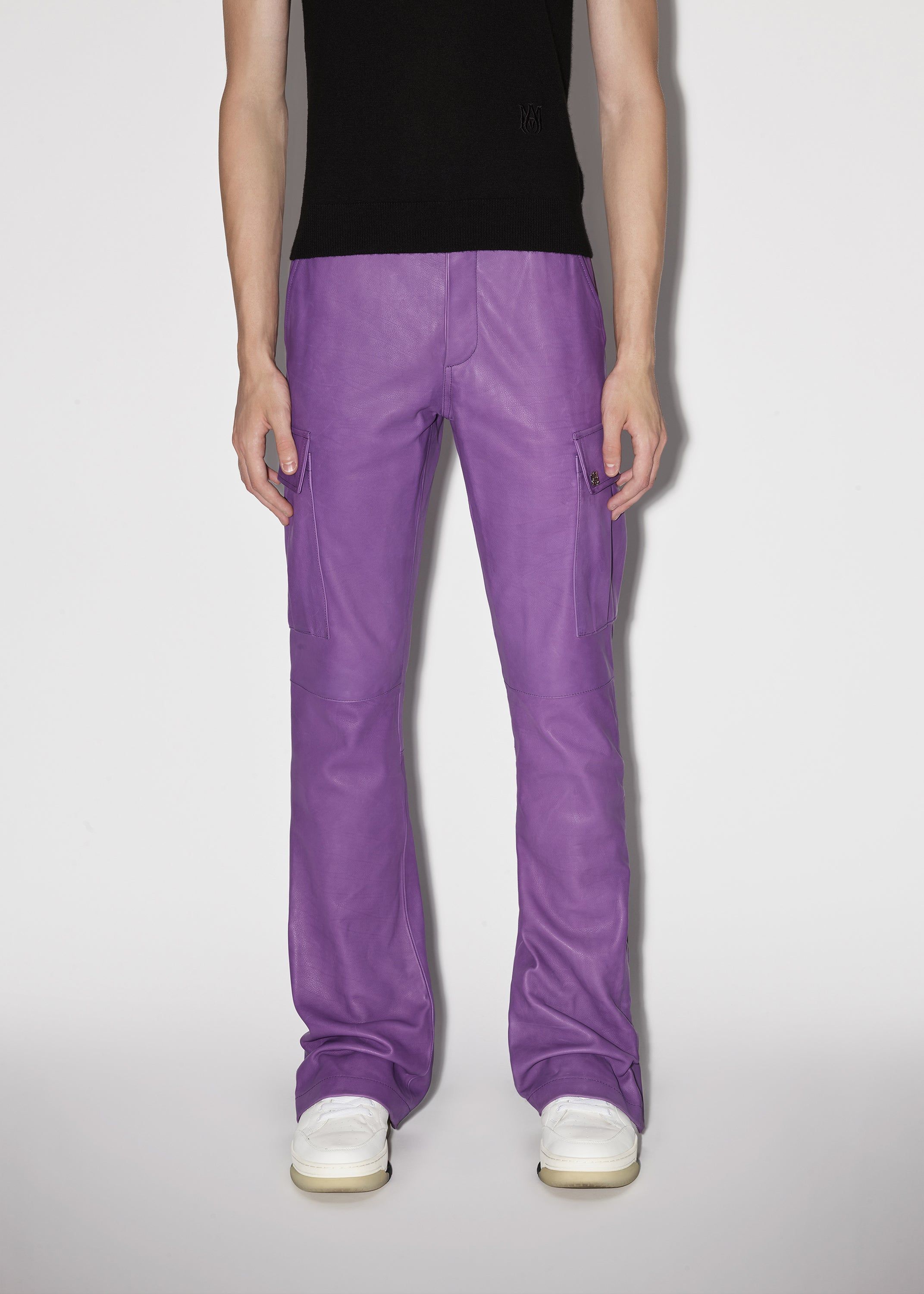 LEATHER CARGO FLARE - PURPLE sold by AMIRI product image thumbnail 2