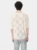MA CHECKERED TEE - Birch sold by AMIRI