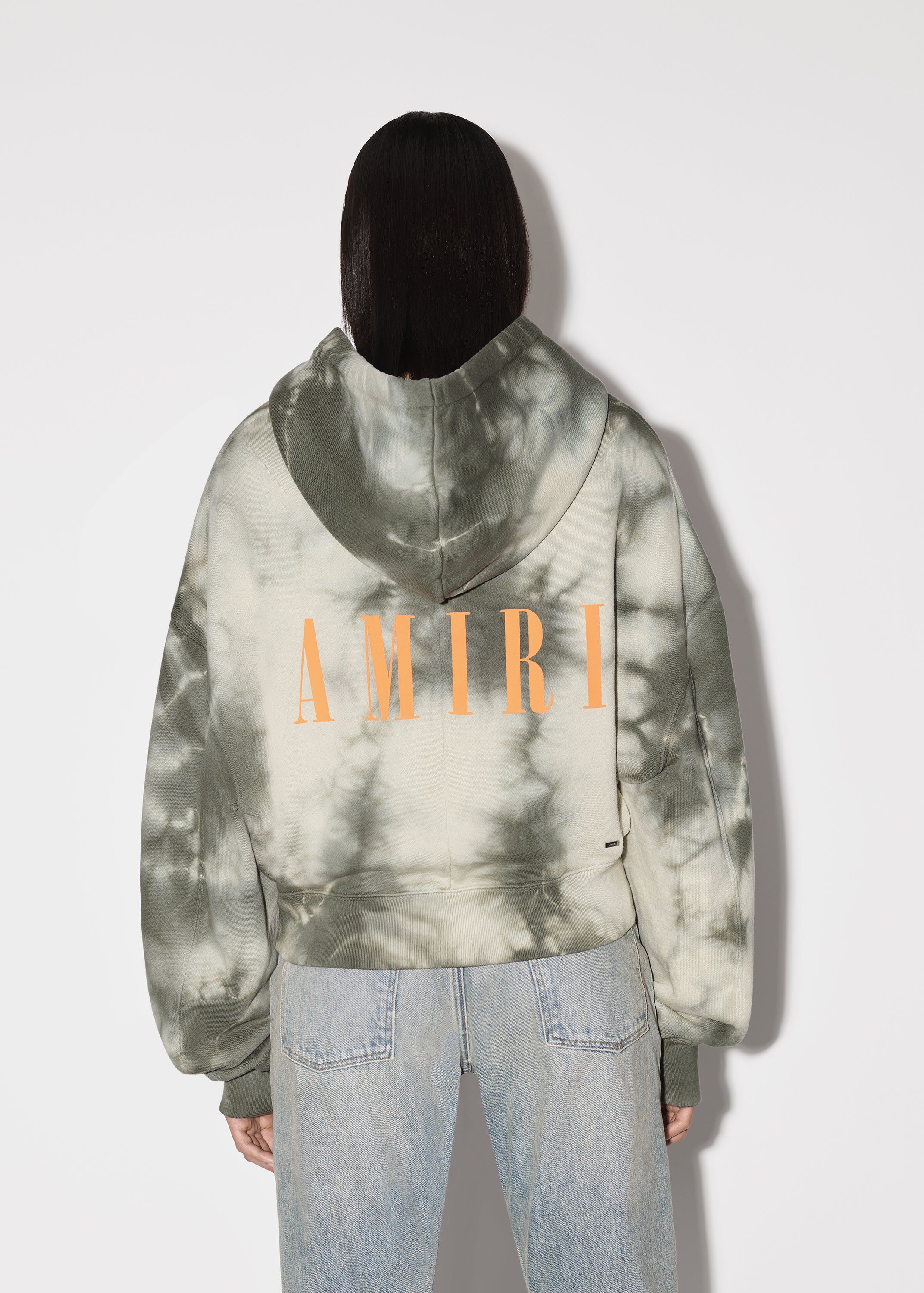 WOMEN - CROPPED HOODIE - OLIVE GREEN TIE DYE sold by AMIRI product image thumbnail 5