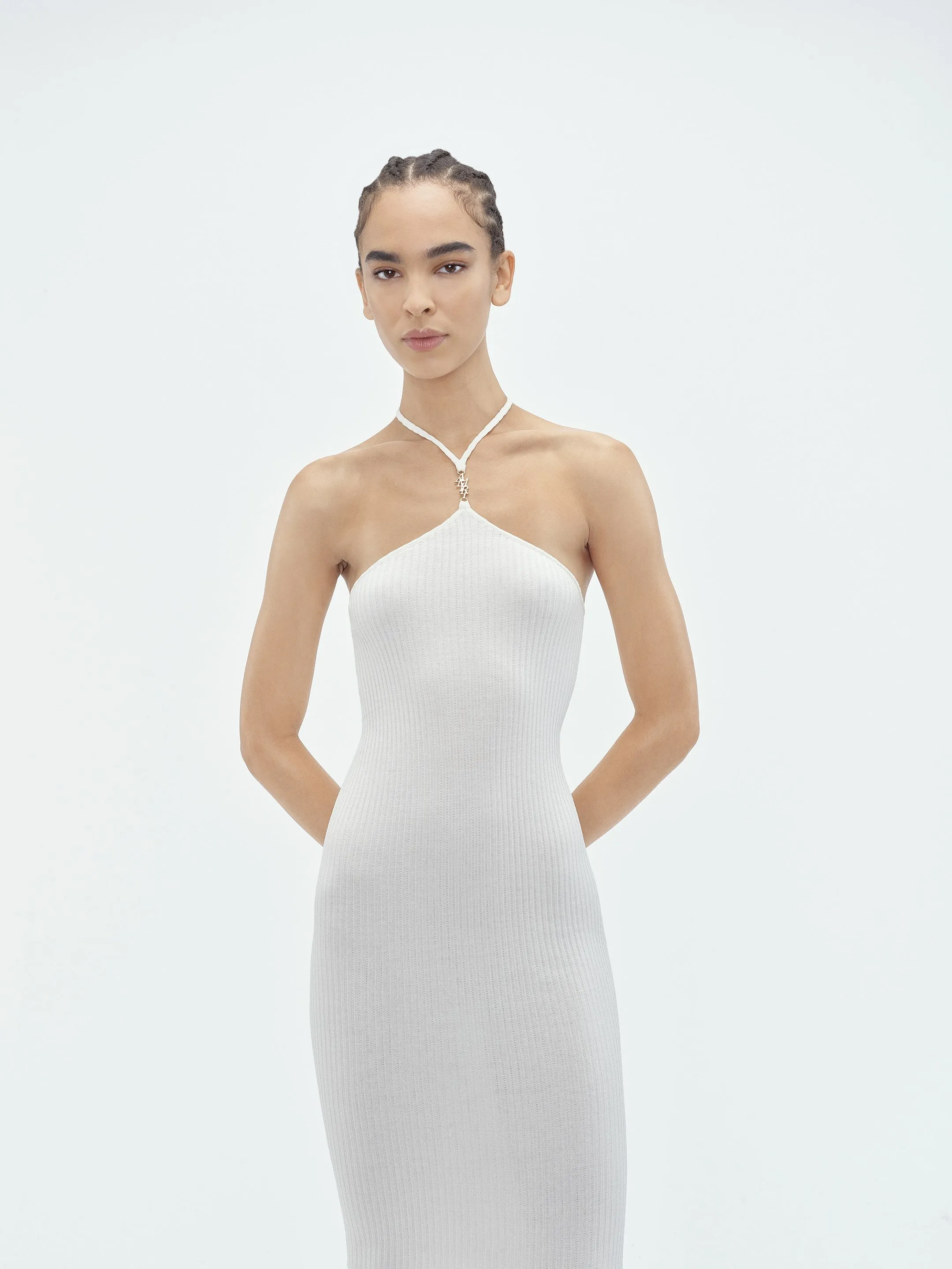 WOMEN - VERTICAL AMIRI MIDI DRESS - White sold by AMIRI product image thumbnail 3