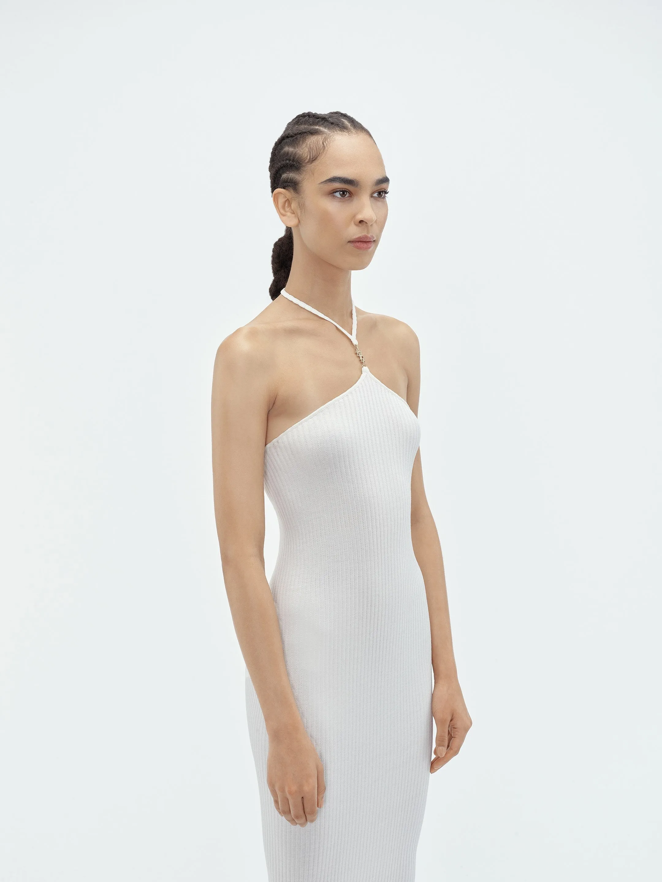 WOMEN - VERTICAL AMIRI MIDI DRESS - White sold by AMIRI product image thumbnail 4