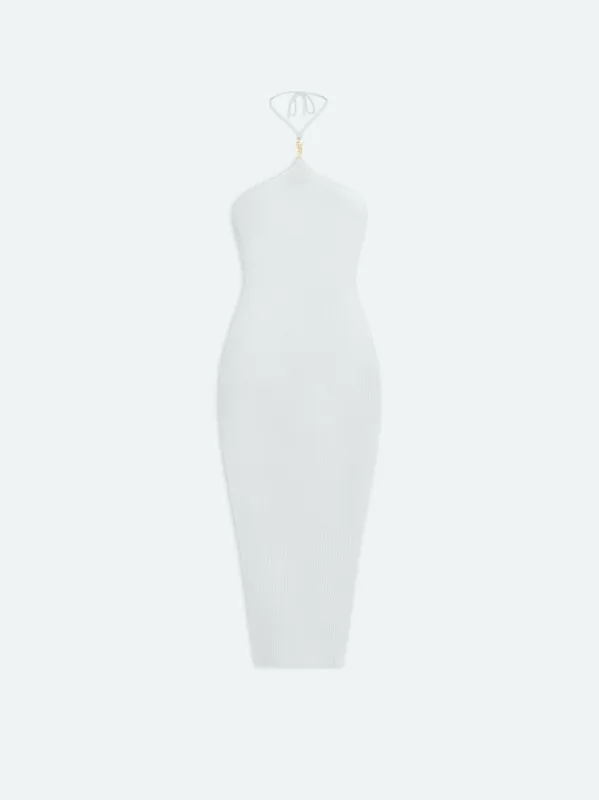 WOMEN - VERTICAL AMIRI MIDI DRESS - White made by AMIRI