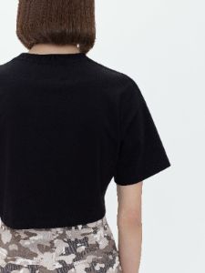 WOMEN - CHEETAH CROPPED TEE - BLACK sold by AMIRI