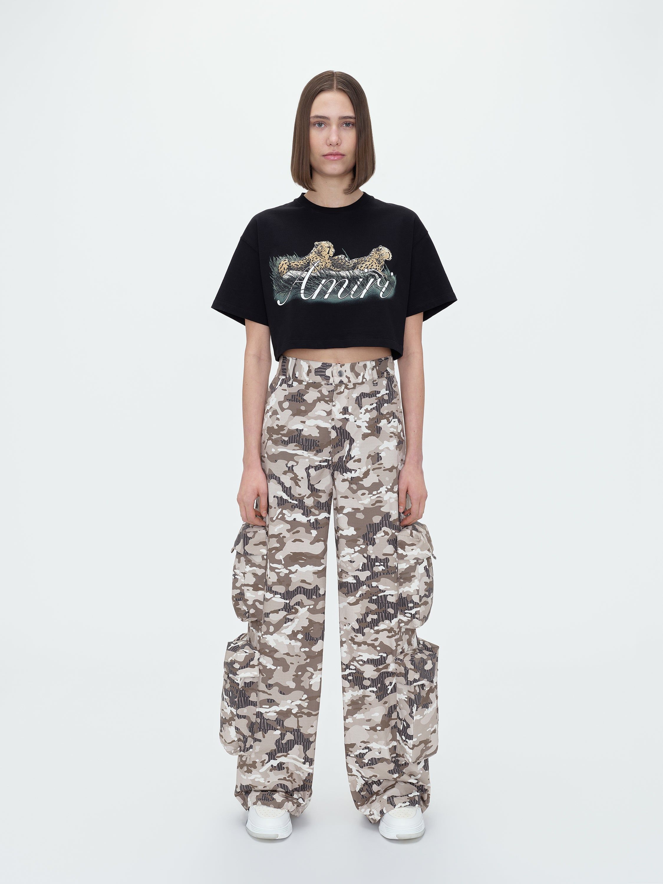 WOMEN - CHEETAH CROPPED TEE - BLACK sold by AMIRI product image thumbnail 2
