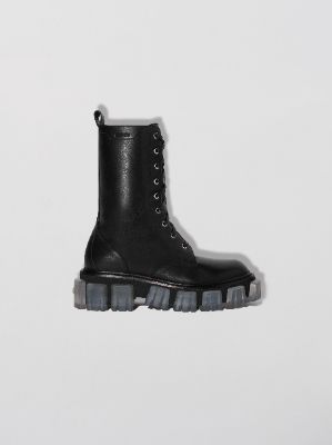 WOMEN - CHELSEA CREPE LUG COMBAT BOOT - BLACK made by AMIRI