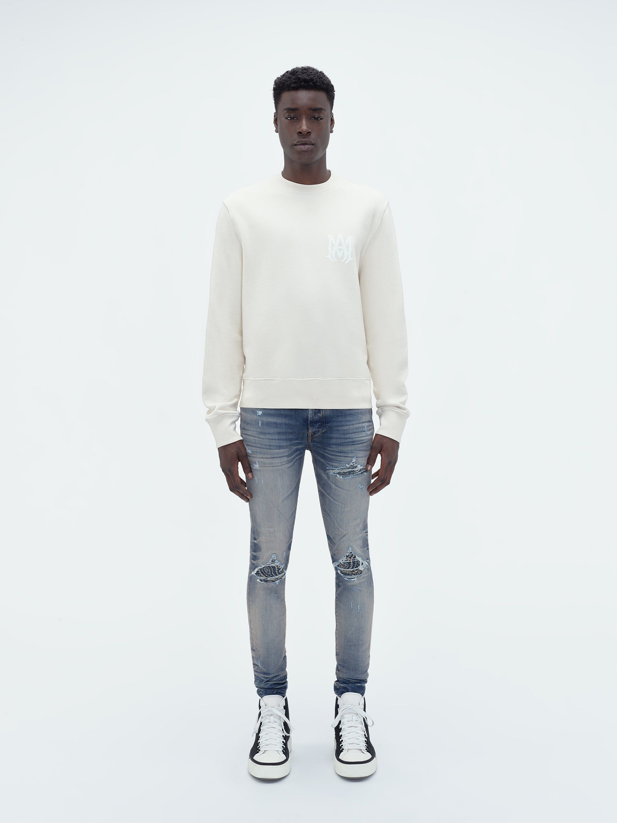 BANDANA JACQUARD MX1 JEAN - Vintage Indigo sold by AMIRI product image thumbnail 2