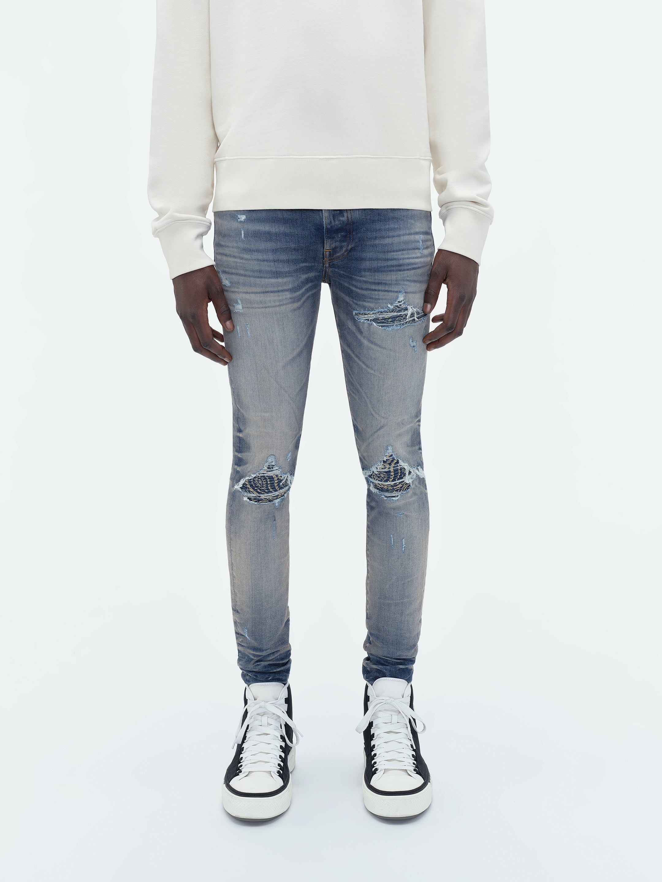 BANDANA JACQUARD MX1 JEAN - Vintage Indigo sold by AMIRI product image thumbnail 3