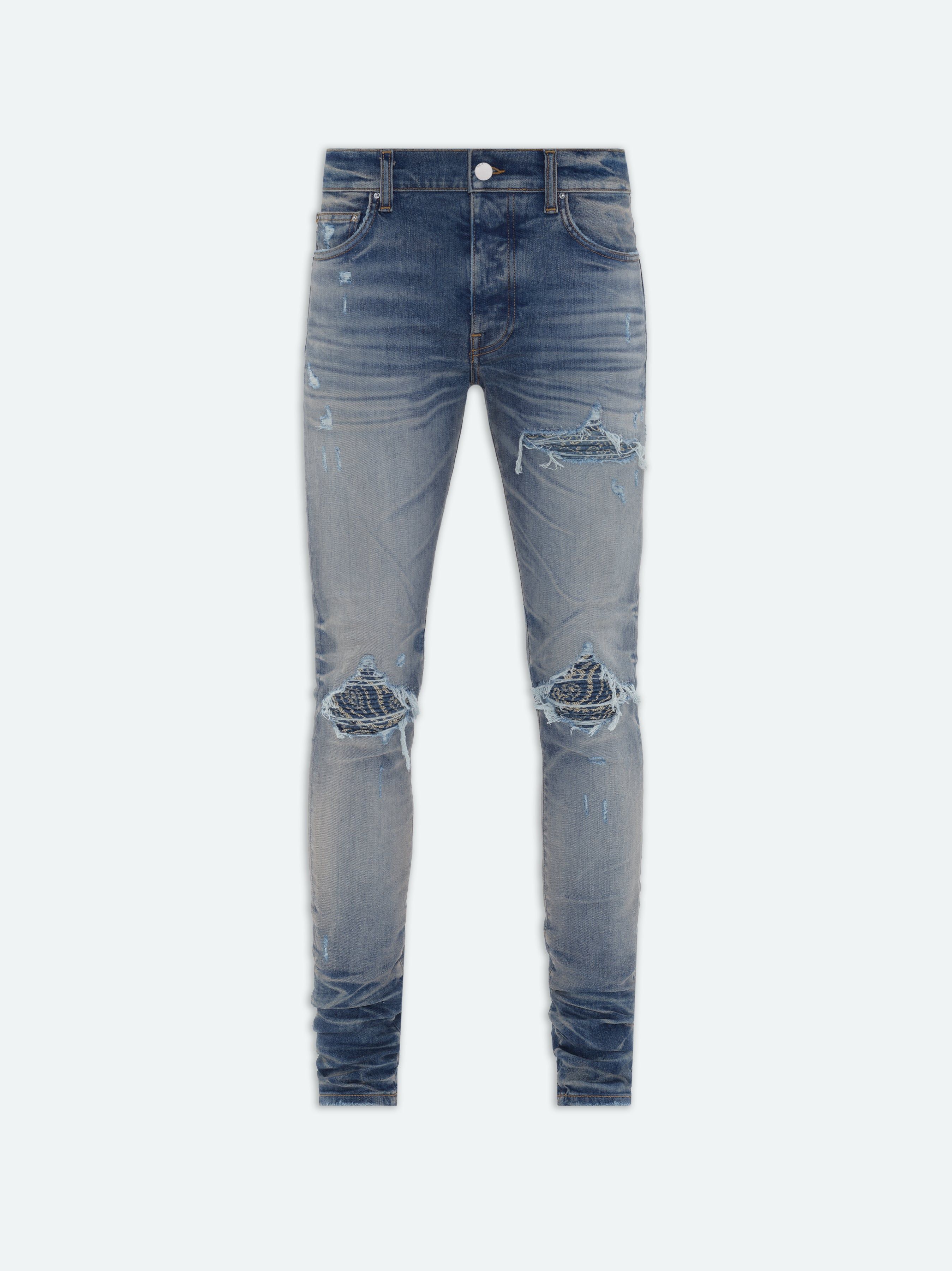 BANDANA JACQUARD MX1 JEAN - Vintage Indigo sold by AMIRI