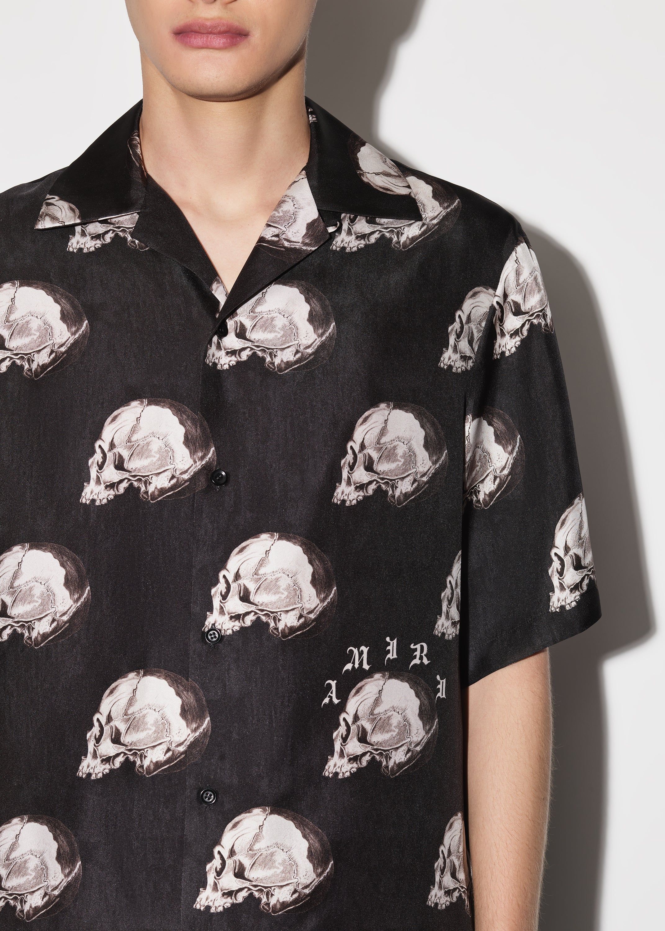 ALL OVER SKULL BOWLING SHIRT - BLACK sold by AMIRI product image thumbnail 5