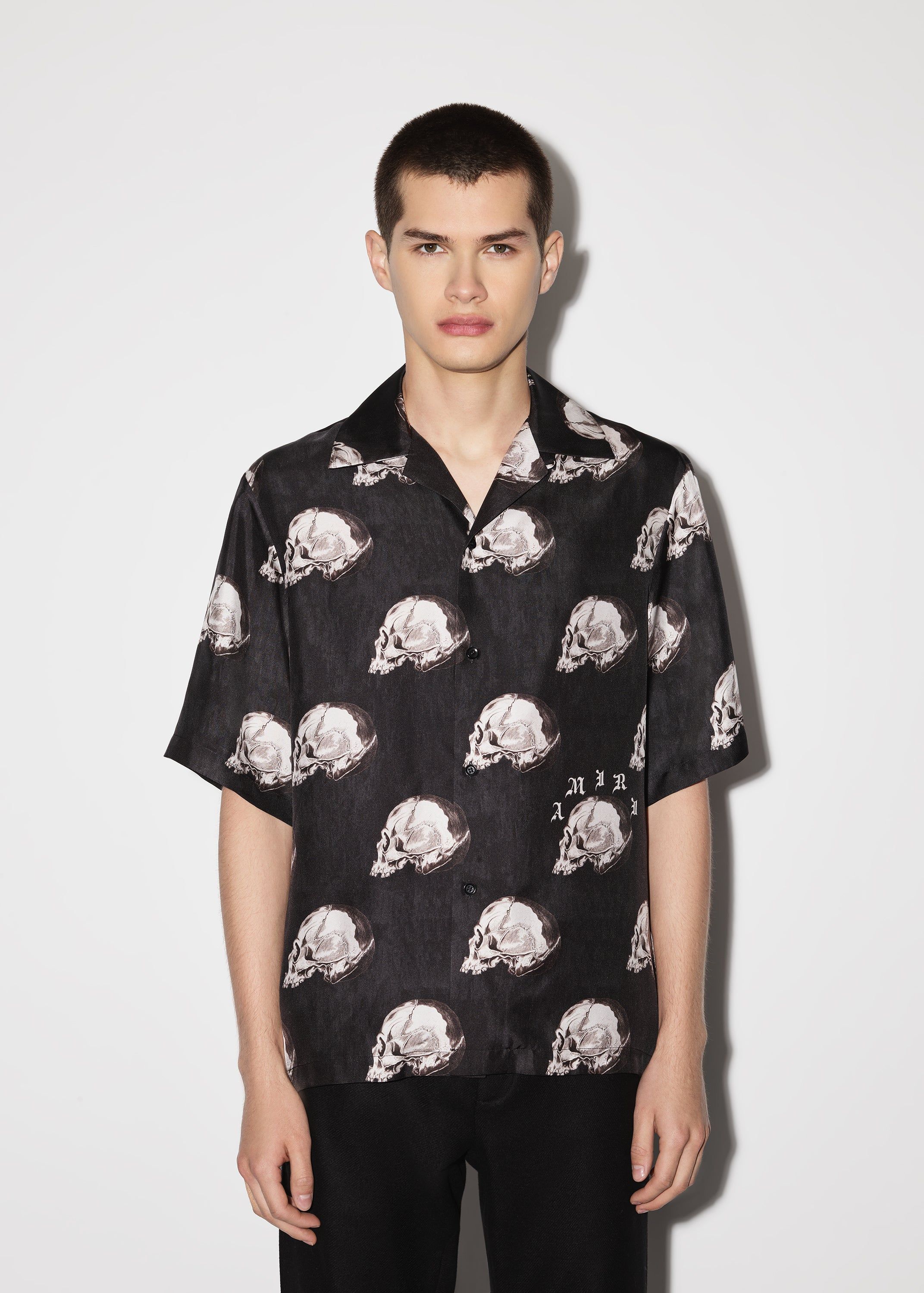 ALL OVER SKULL BOWLING SHIRT - BLACK sold by AMIRI product image thumbnail 2