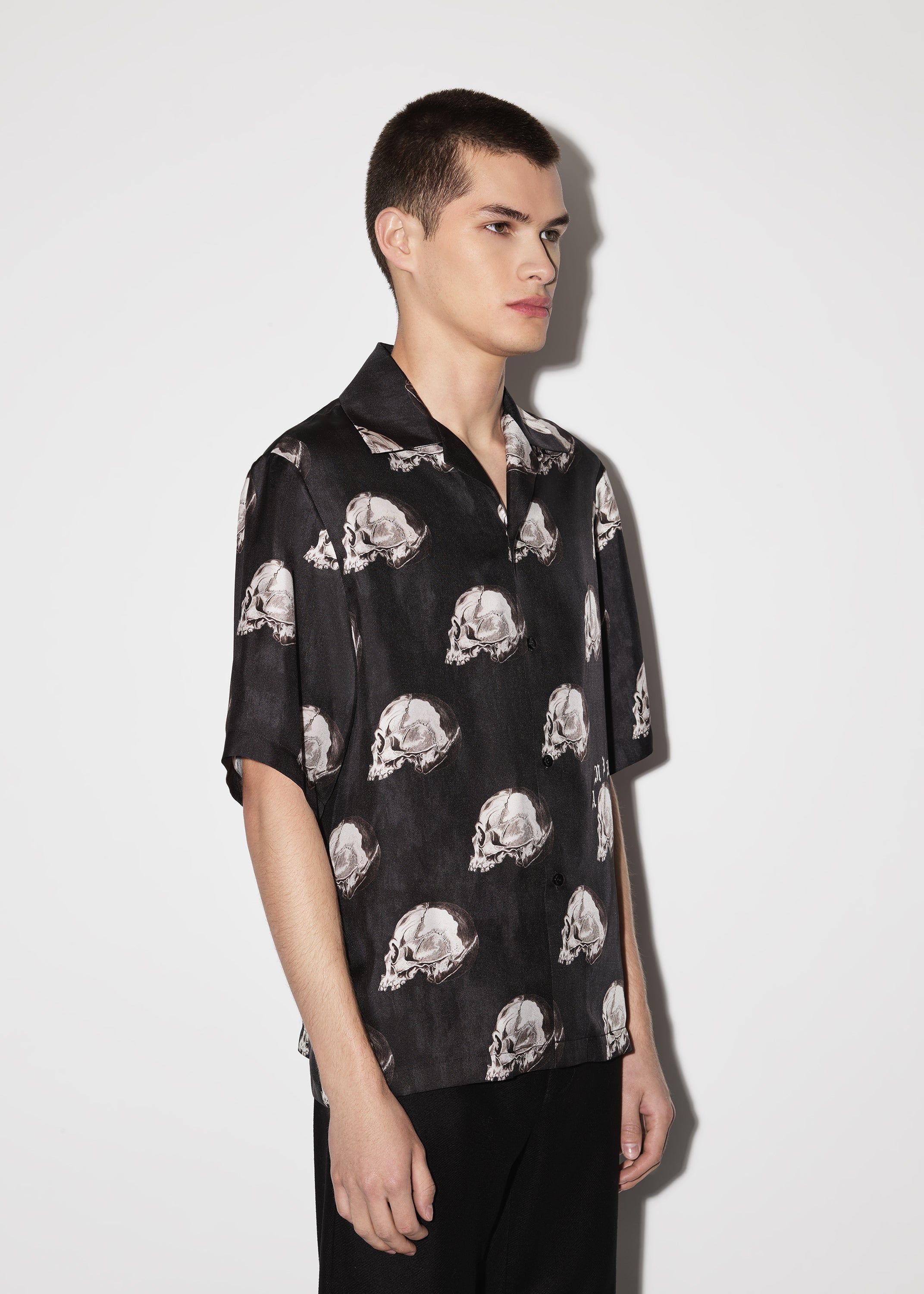 ALL OVER SKULL BOWLING SHIRT - BLACK sold by AMIRI product image thumbnail 3
