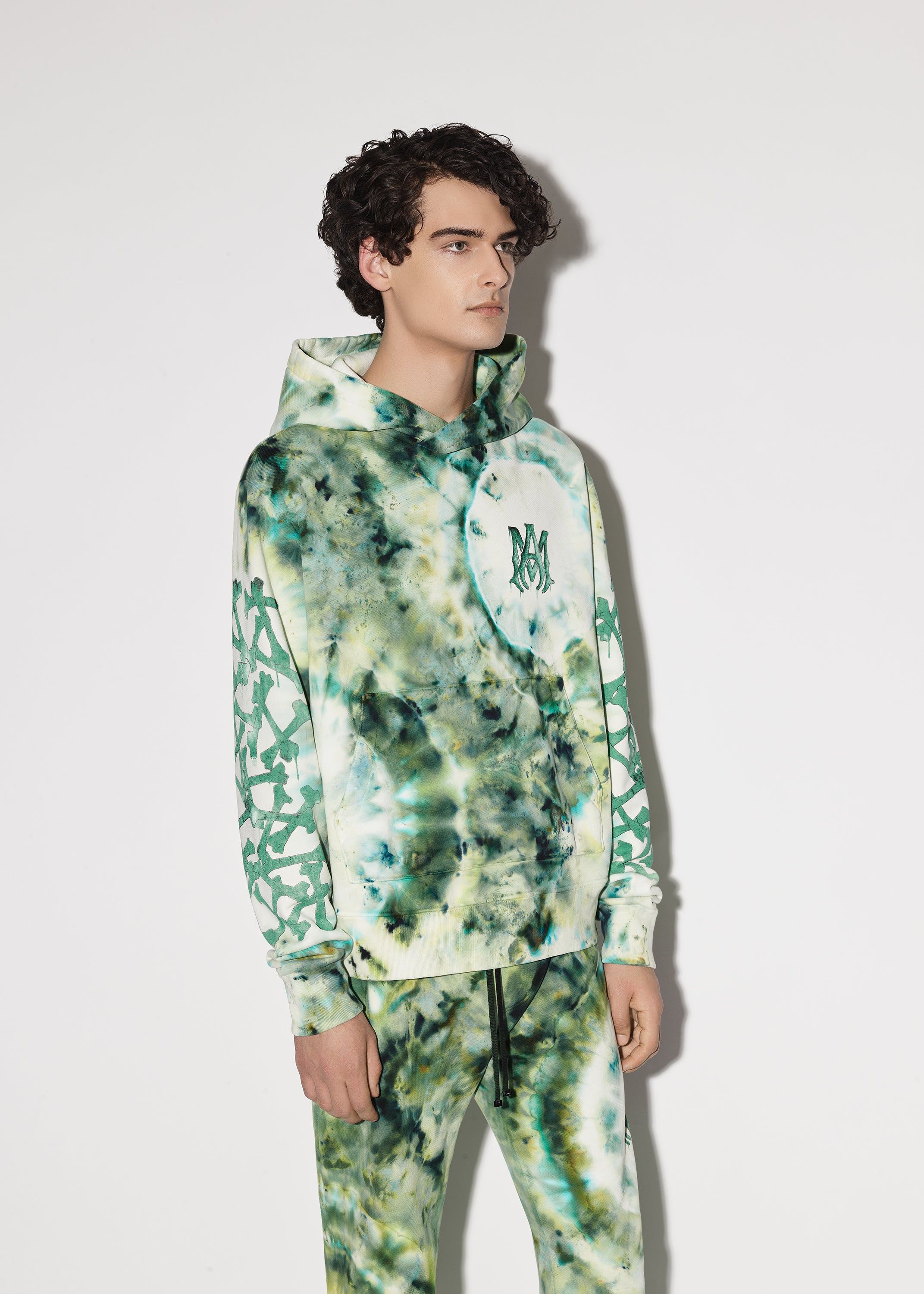 TIE-DYE BONES HOODIE - GREEN sold by AMIRI product image thumbnail 3