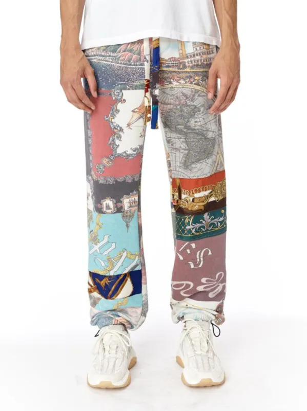 Souvenir Patchwork Sweatpants - Multi-Color sold by AMIRI