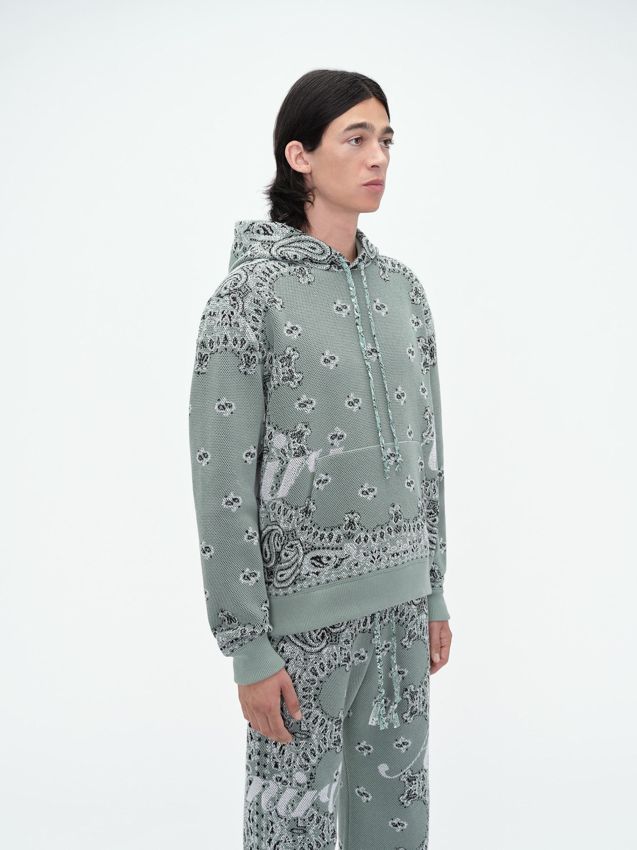 BANDANA KNIT HOODIE - MINT sold by AMIRI product image thumbnail 3