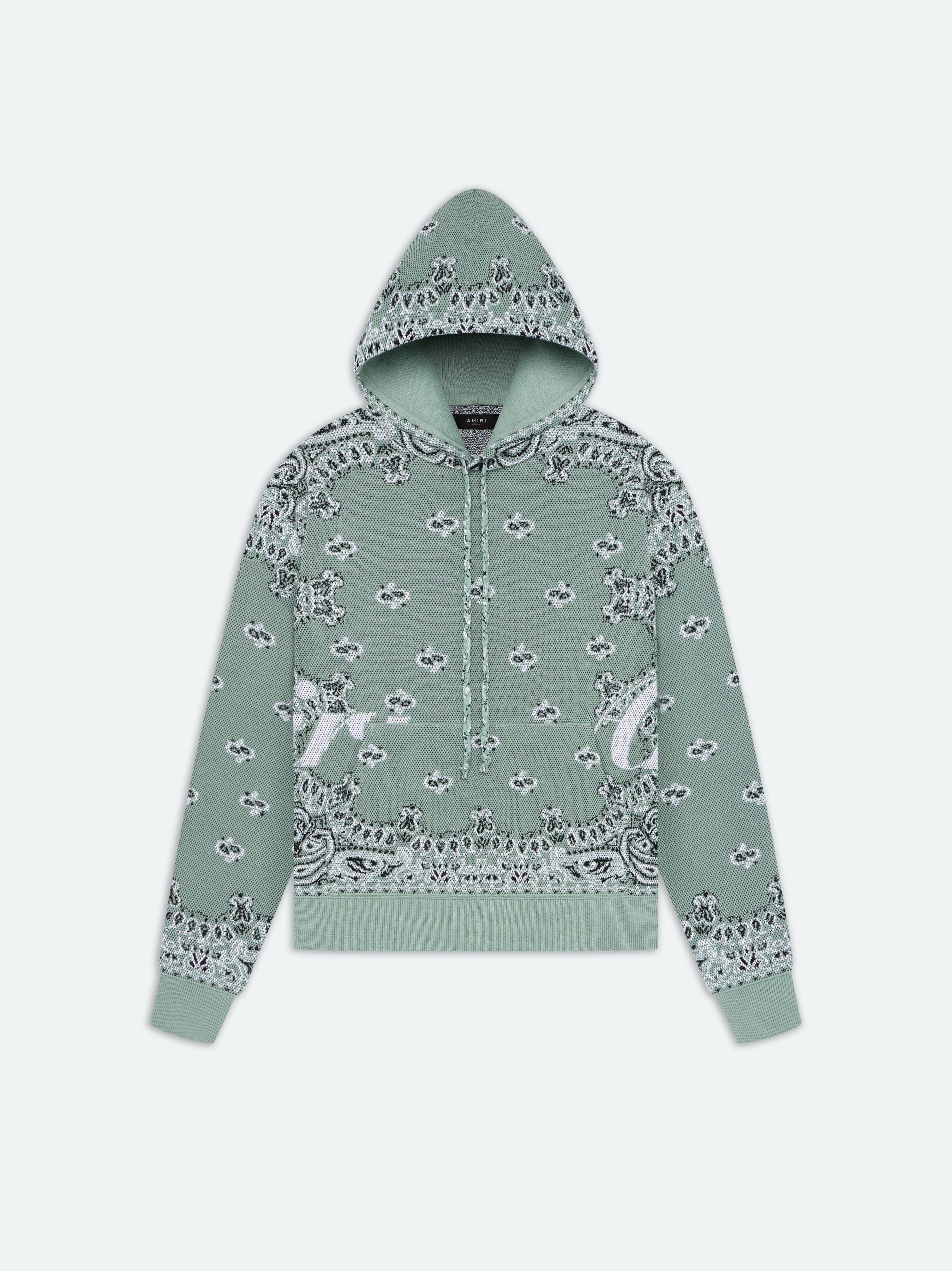 BANDANA KNIT HOODIE - MINT sold by AMIRI