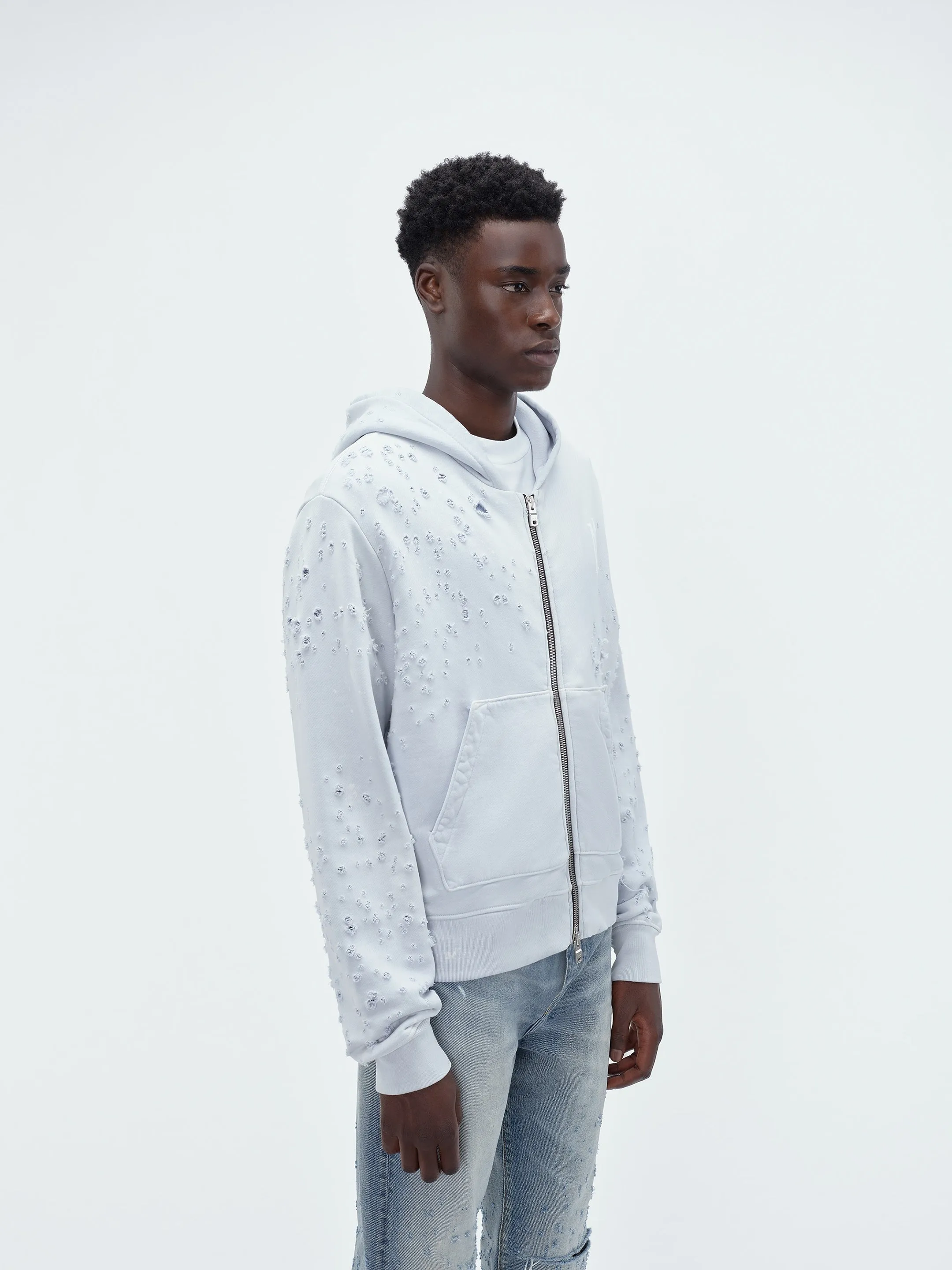 WASHED MA SHOTGUN HOODIE - Gray Dawn sold by AMIRI product image thumbnail 4