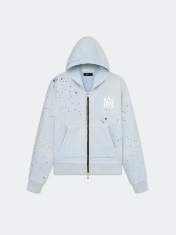 MA QUAD CRYSTAL ZIP HOODIE - Navy | Parallel
