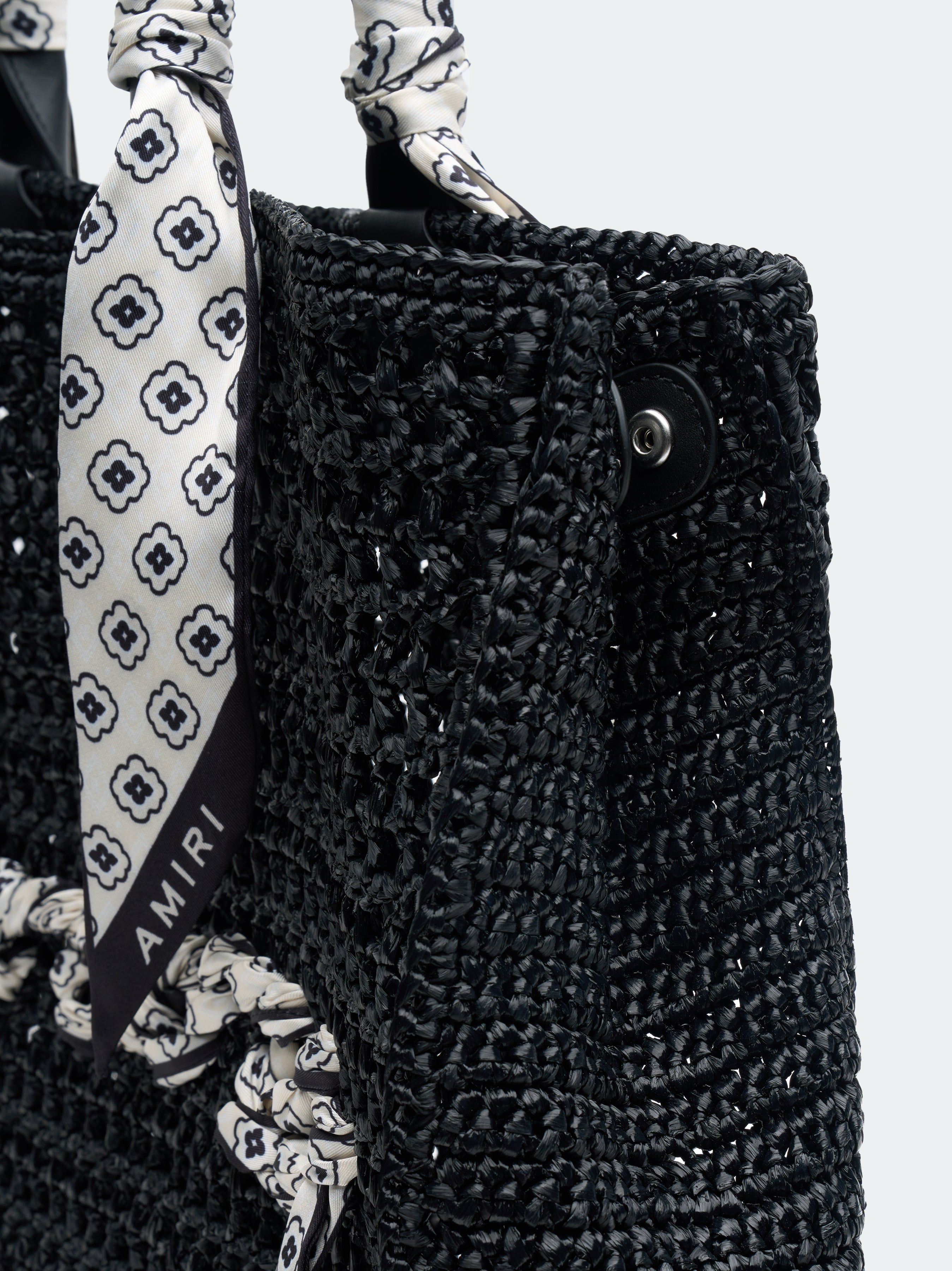OPEN WEAVE RAFFIA TOTE BAG - Black sold by AMIRI product image thumbnail 4