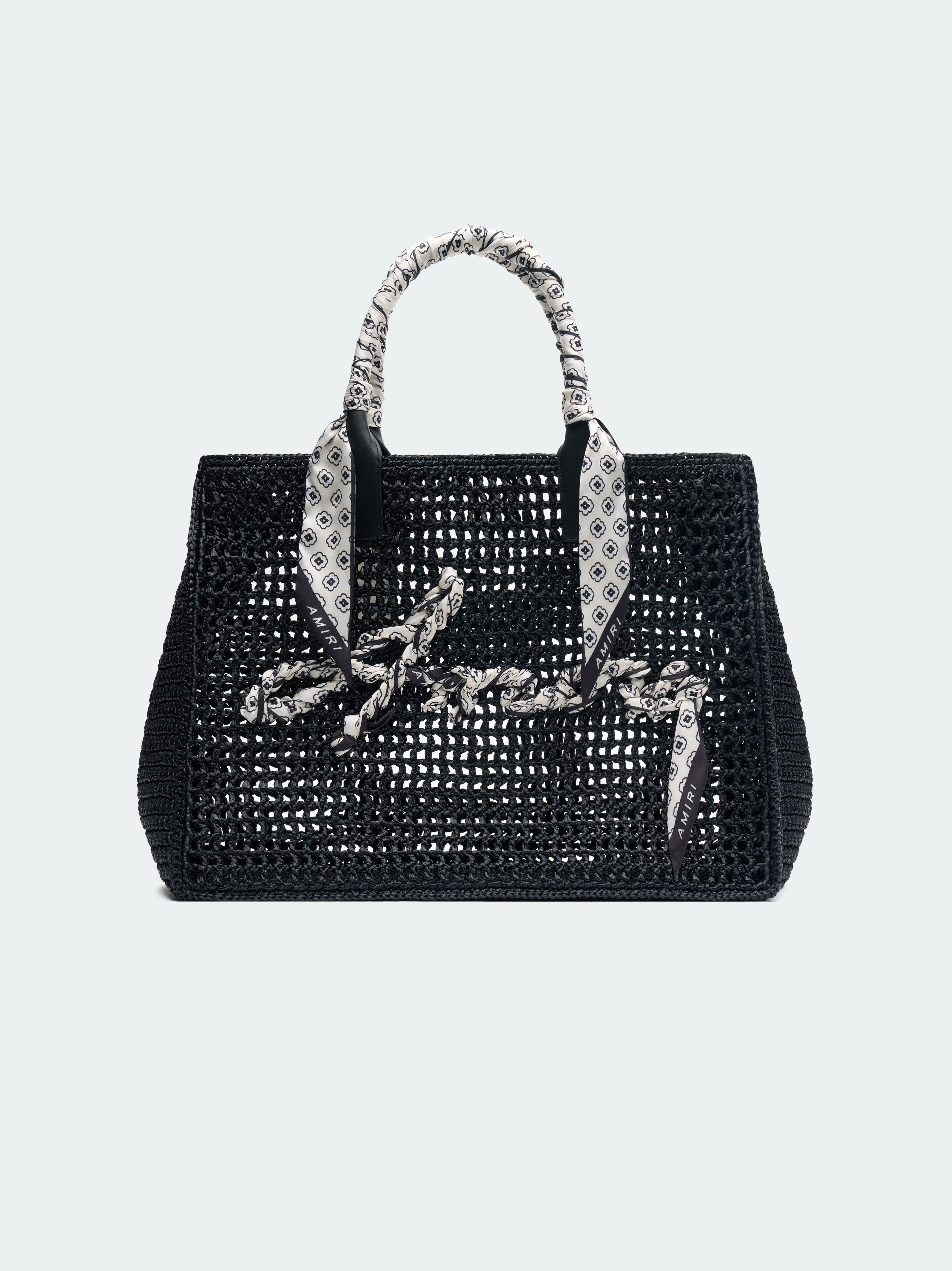 【夏にピッタリ！★AMIRI ★Women's Raffia カゴ Tote Bag】 WOMEN - WOMEN'S MA RAFFIA MICRO TOTE - Black | AMIRI