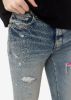MX1 CRACKED PINK LEATHER JEAN - CLAY INDIGO sold by AMIRI