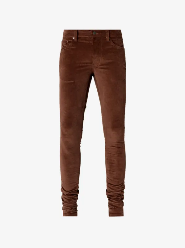 Velvet Stack Pants - Brown sold by AMIRI