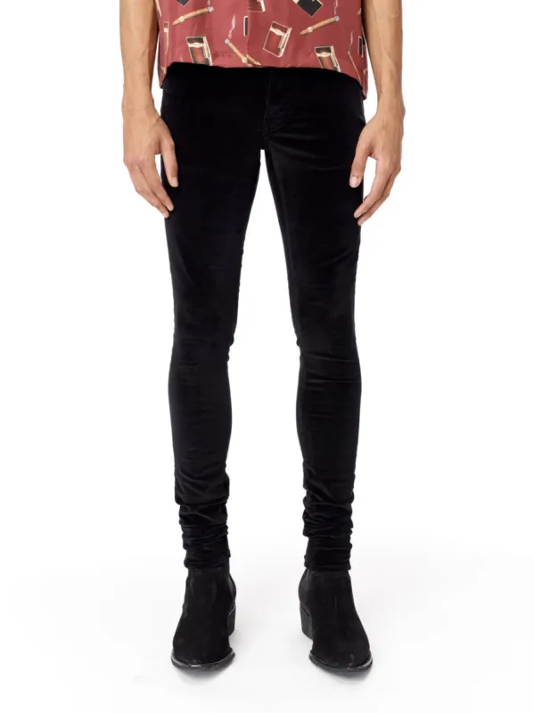 Velvet Stack Pants - Black made by AMIRI