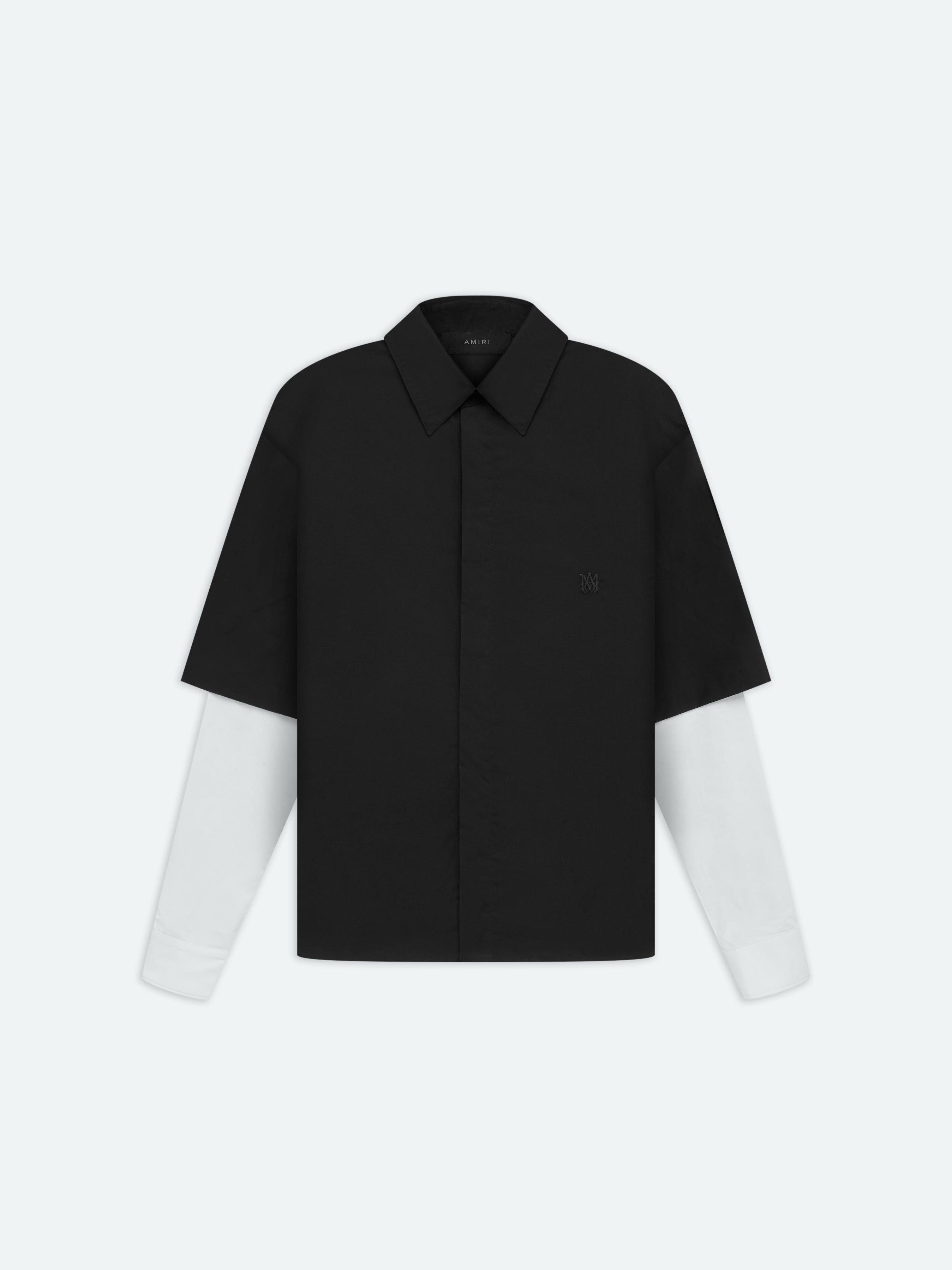 LAYERED SLEEVE SHIRT - BLACK sold by AMIRI