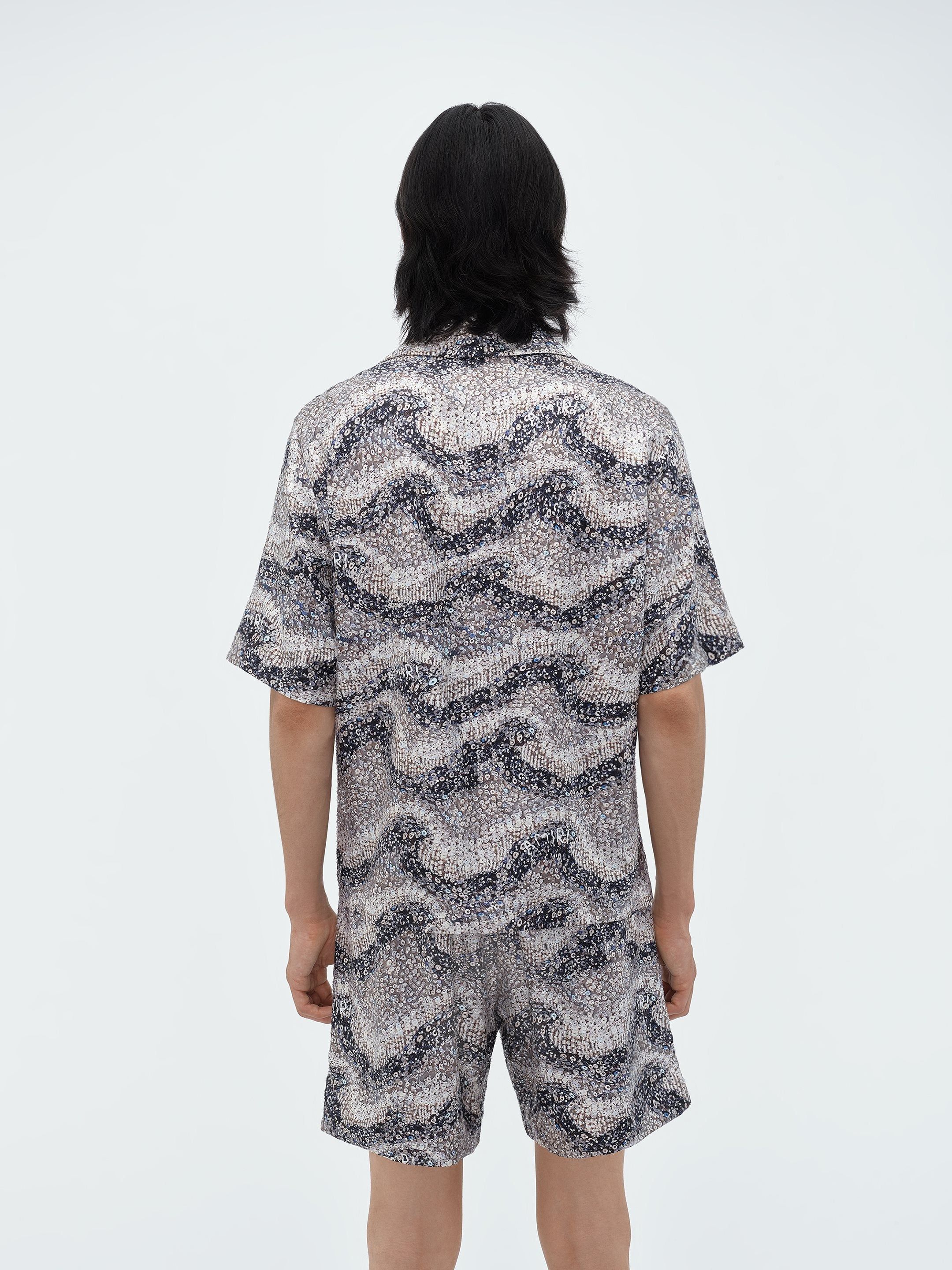 WAVY EMBELLISHED BOWLING SHIRT - Grey sold by AMIRI product image thumbnail 5