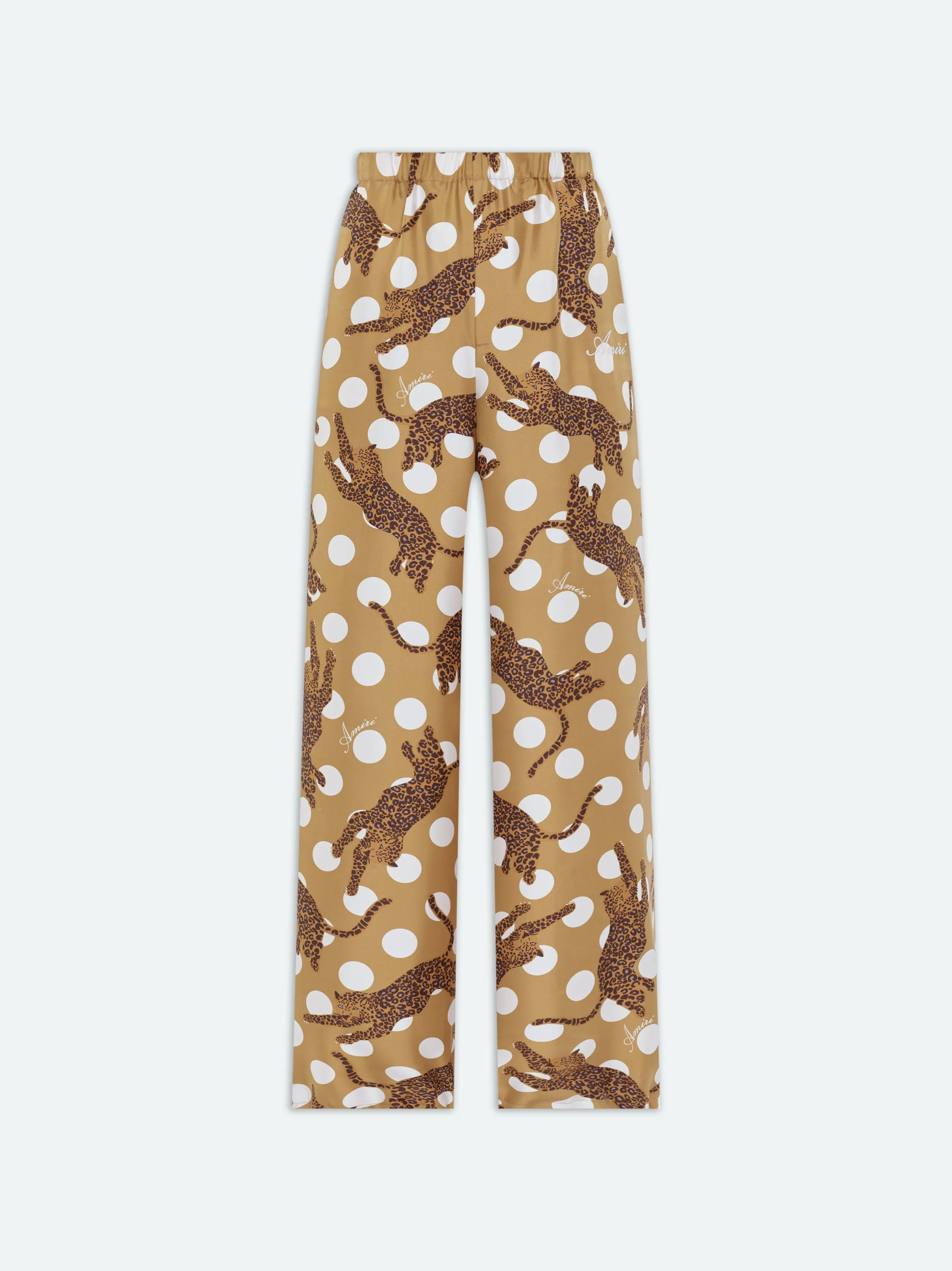 WOMEN - LEOPARD PAPERBAG SILK PANT - Chai Tea sold by AMIRI