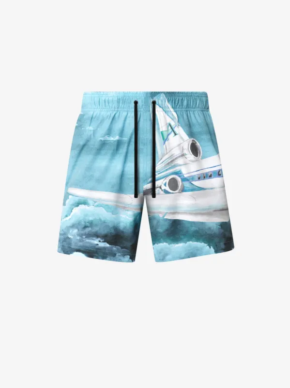 Airplane Swim Trunks - Multi-Color sold by AMIRI