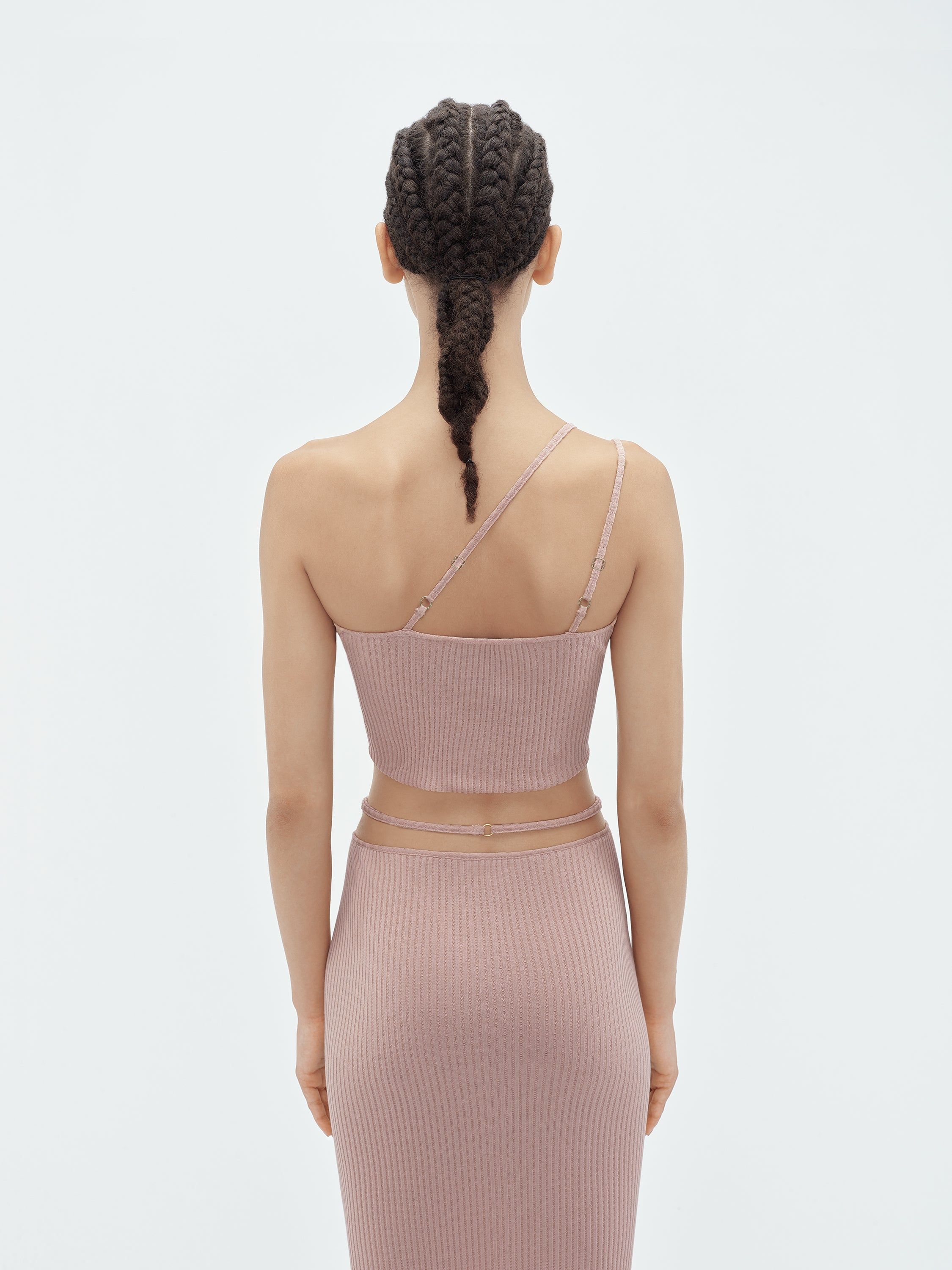 WOMEN - VERTICAL AMIRI ASYMMETRIC TOP - Cork sold by AMIRI product image thumbnail 5