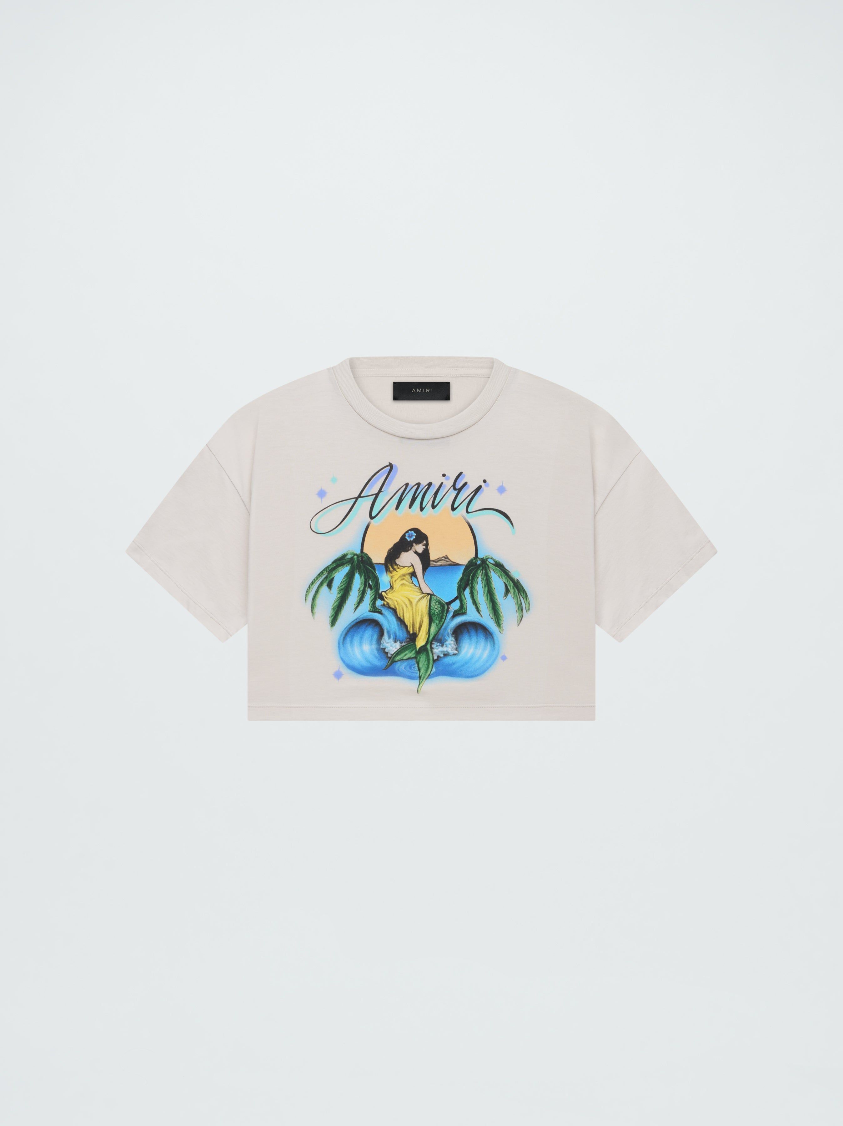 WOMEN - MERMAID CROPPED TEE - ALABASTER sold by AMIRI
