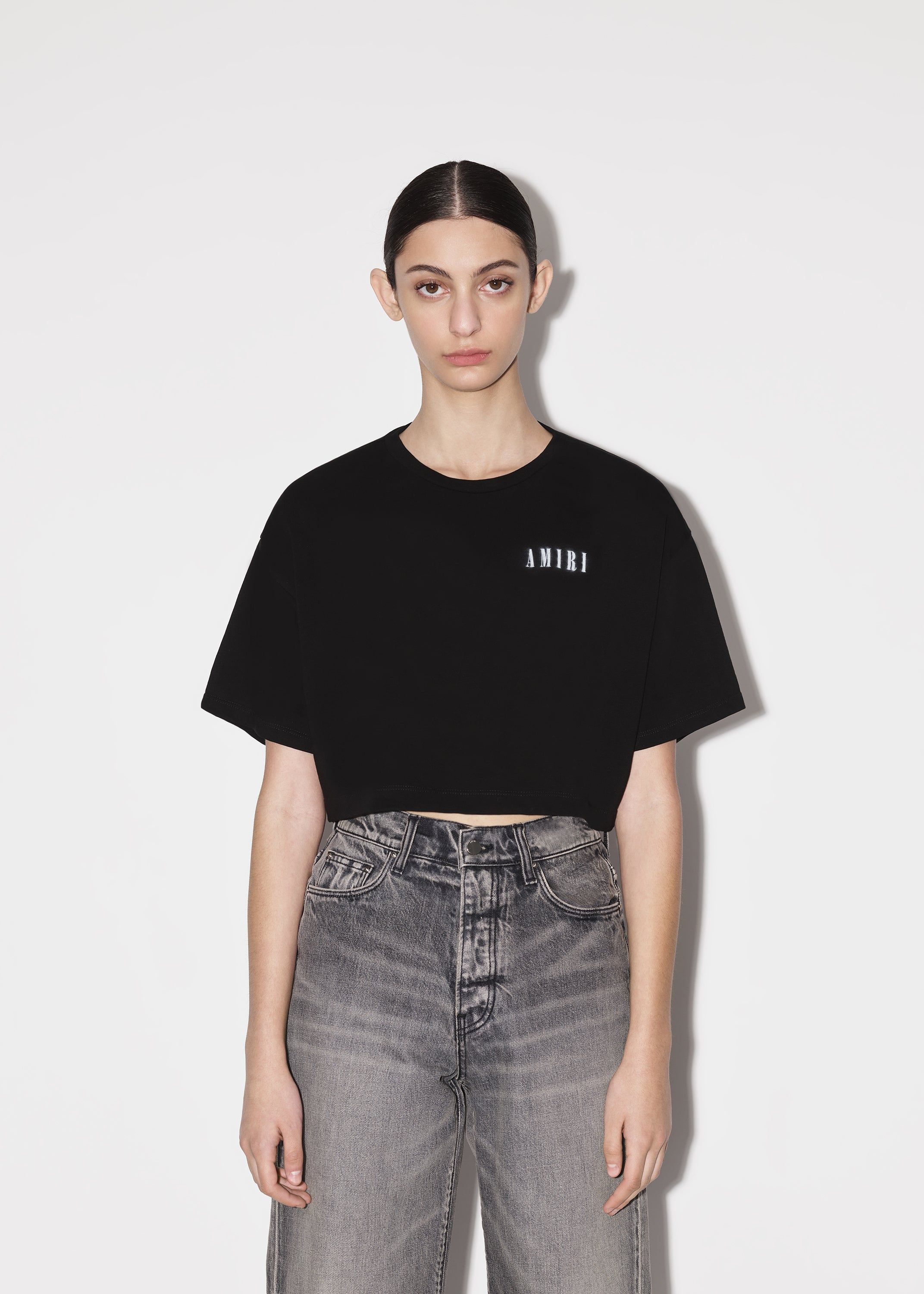 WOMEN - CROPPED TEE - BLACK sold by AMIRI product image thumbnail 3