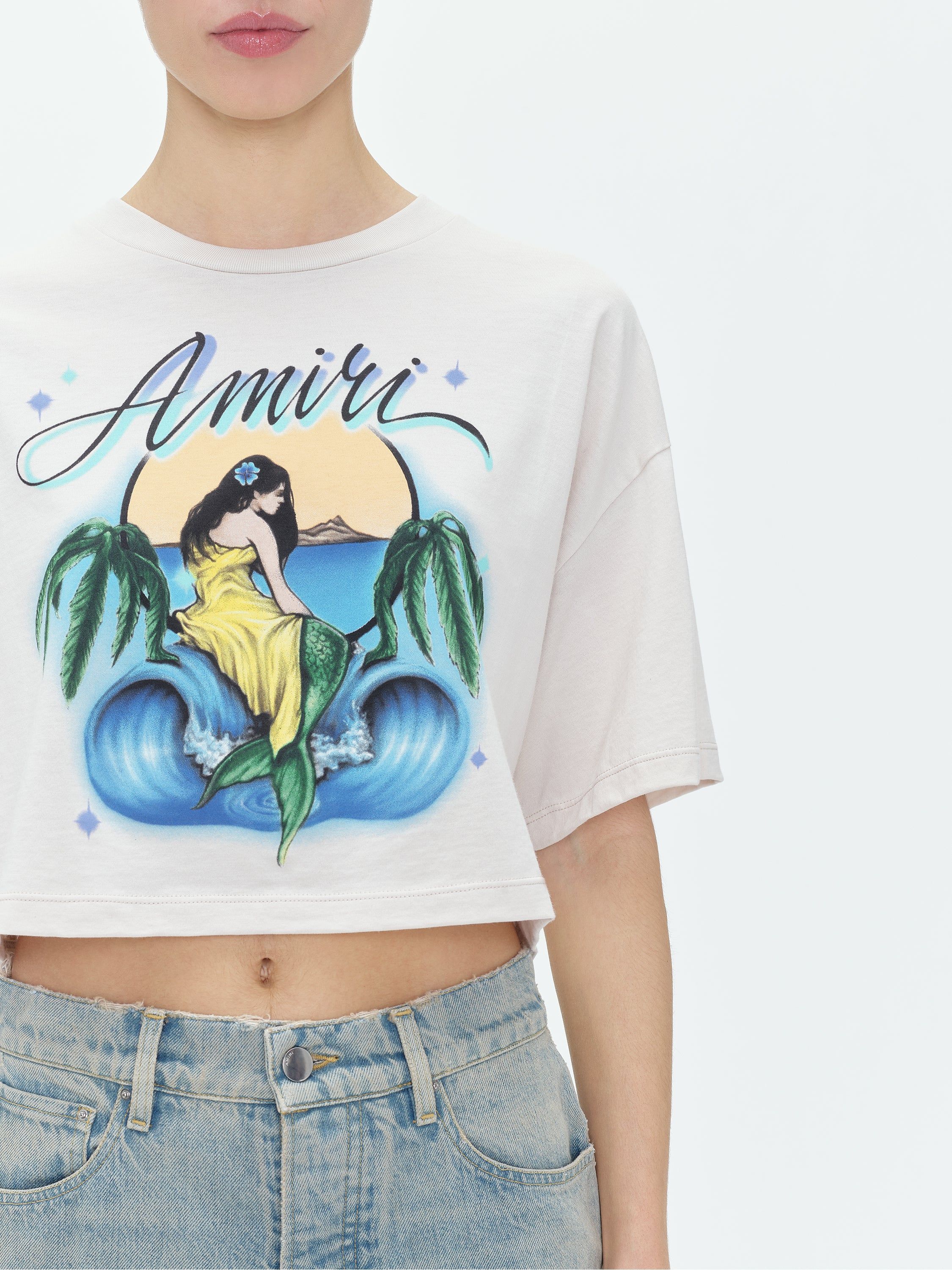 WOMEN - MERMAID CROPPED TEE - ALABASTER sold by AMIRI product image thumbnail 5