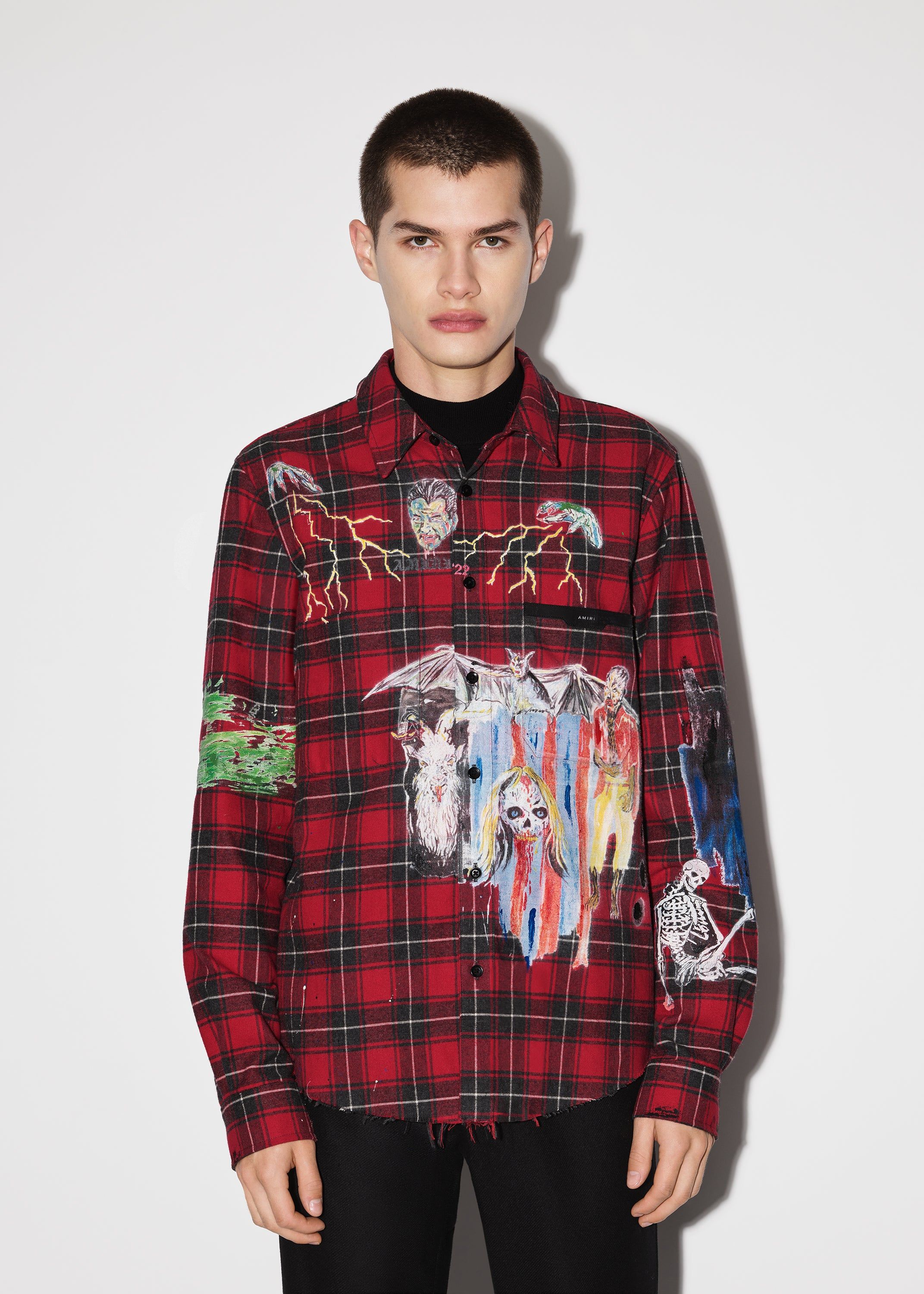 WES LANG BLOOD '38 SHIRT - RED sold by AMIRI product image thumbnail 3