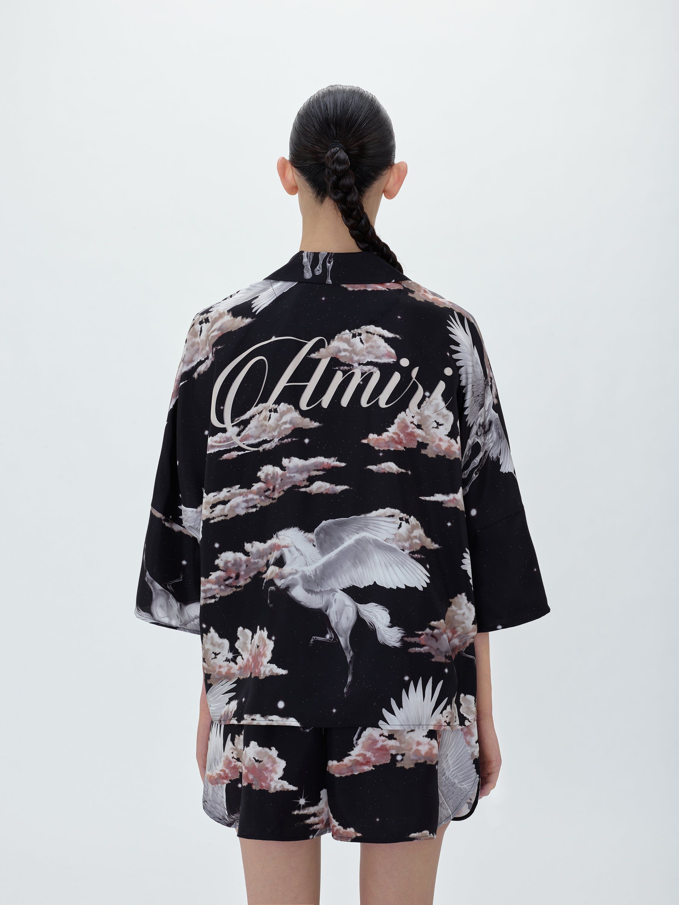 WOMEN - ALL OVER PEGASUS BOWLING SHIRT - BLACK sold by AMIRI product image thumbnail 4