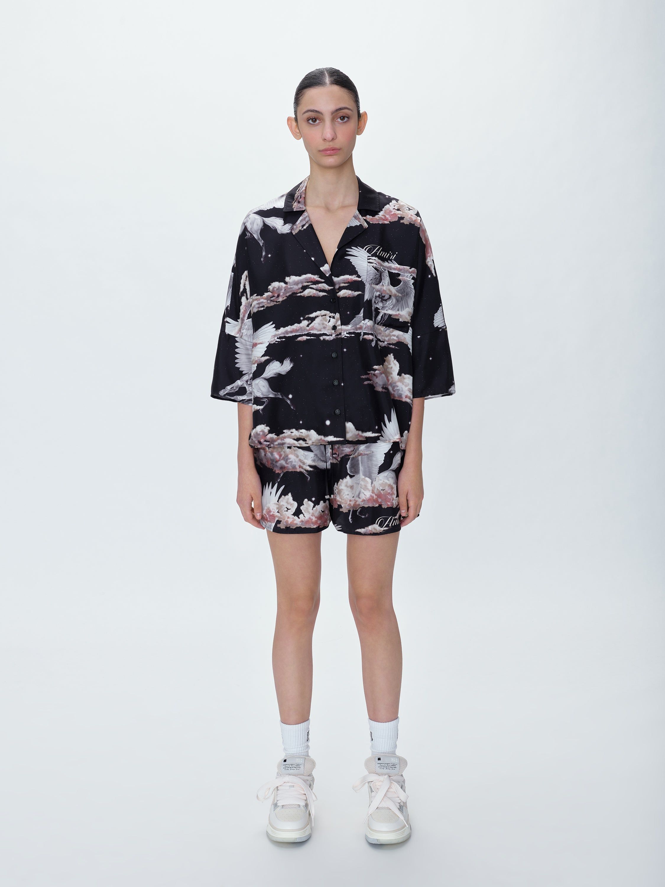 WOMEN - ALL OVER PEGASUS BOWLING SHIRT - BLACK sold by AMIRI product image thumbnail 2