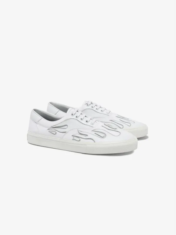 Flame Lace Up - White / White / Grey made by AMIRI