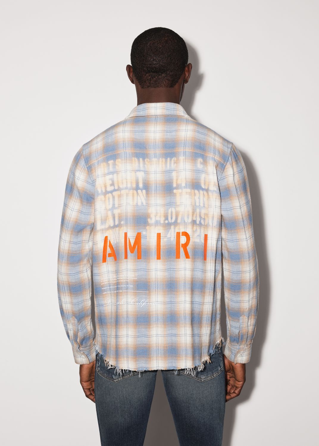 MA VINTAGE STENCIL PLAID - BLUE sold by AMIRI product image thumbnail 4